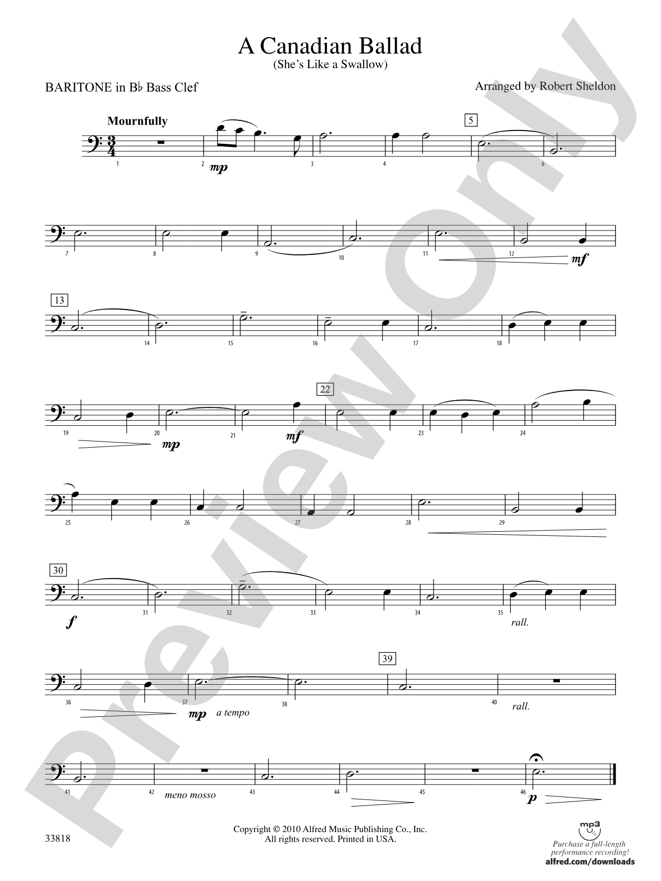 A Canadian Ballad: (wp) B-flat Baritone B.C.