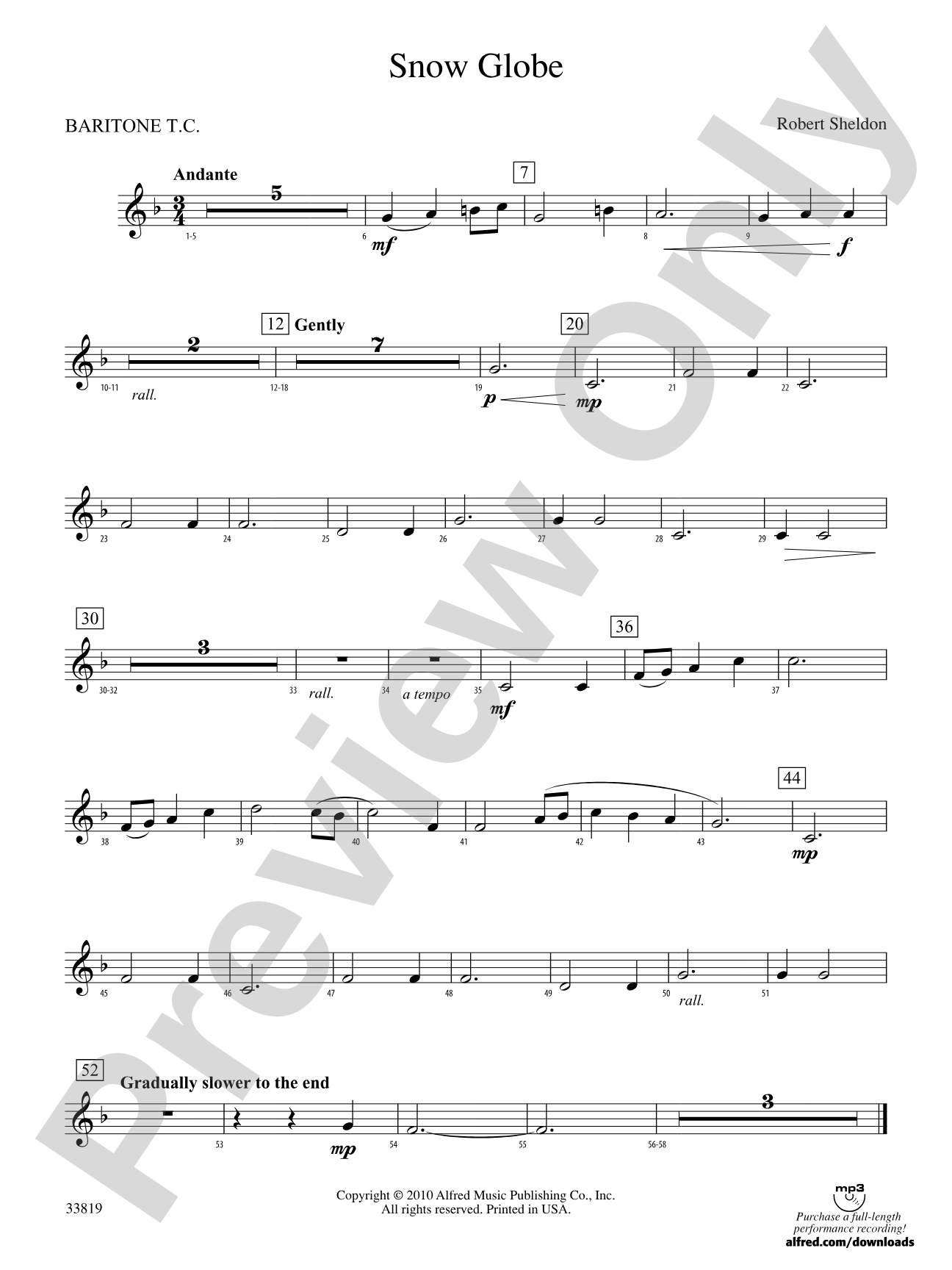 Snow Globe: Baritone T.C.
