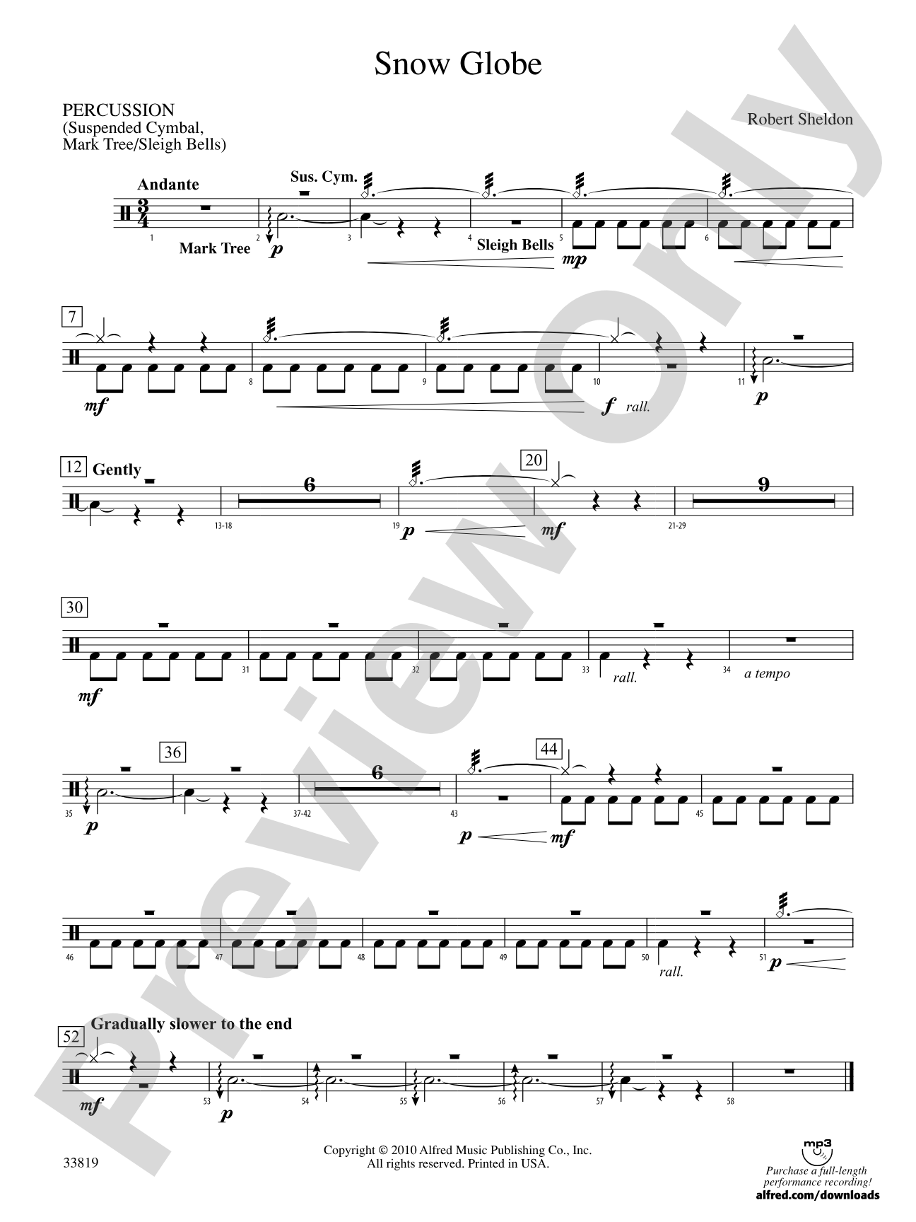Snow Globe: 1st Percussion
