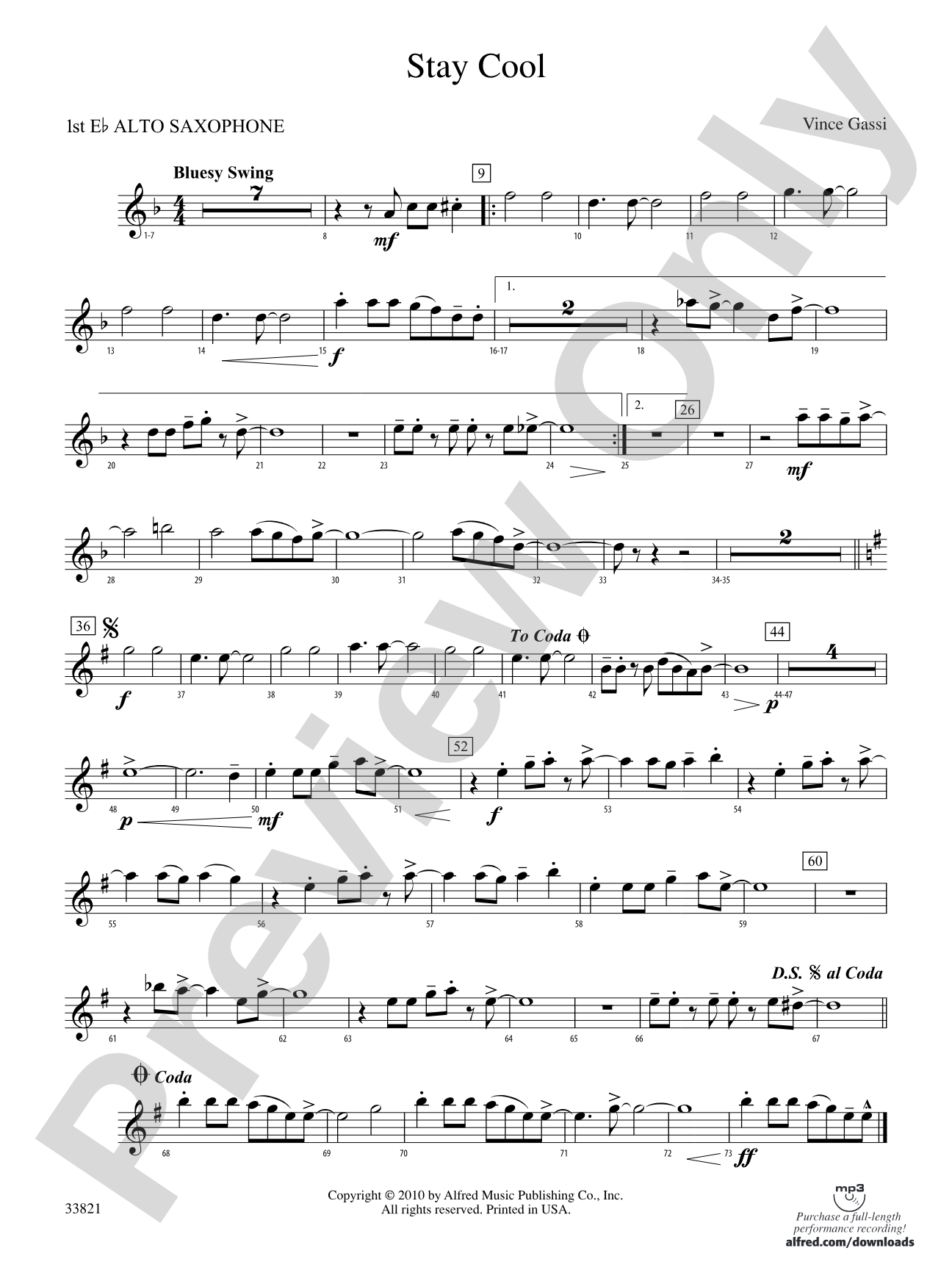 Stay Cool: E-flat Alto Saxophone