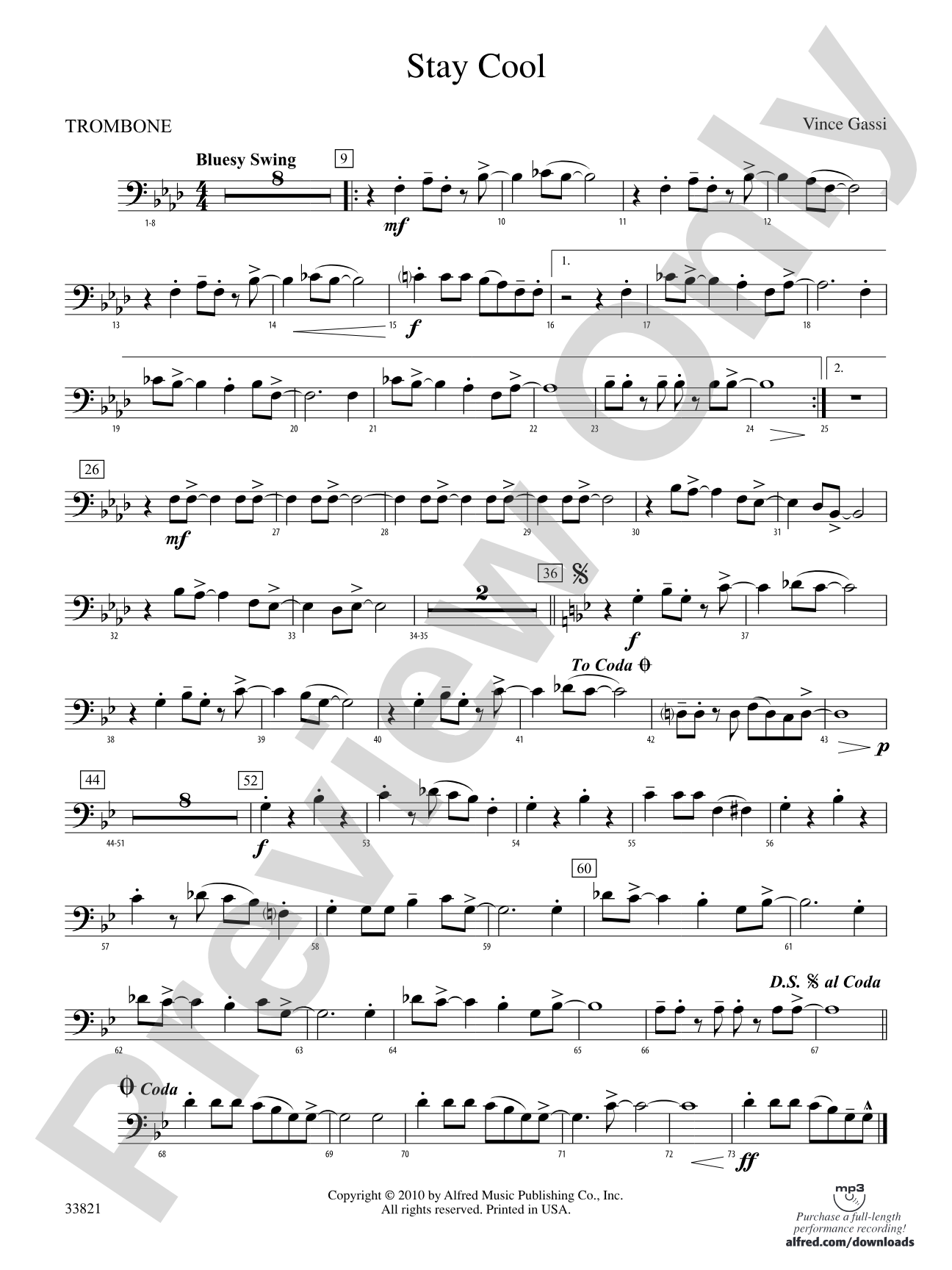 Stay Cool: 1st Trombone