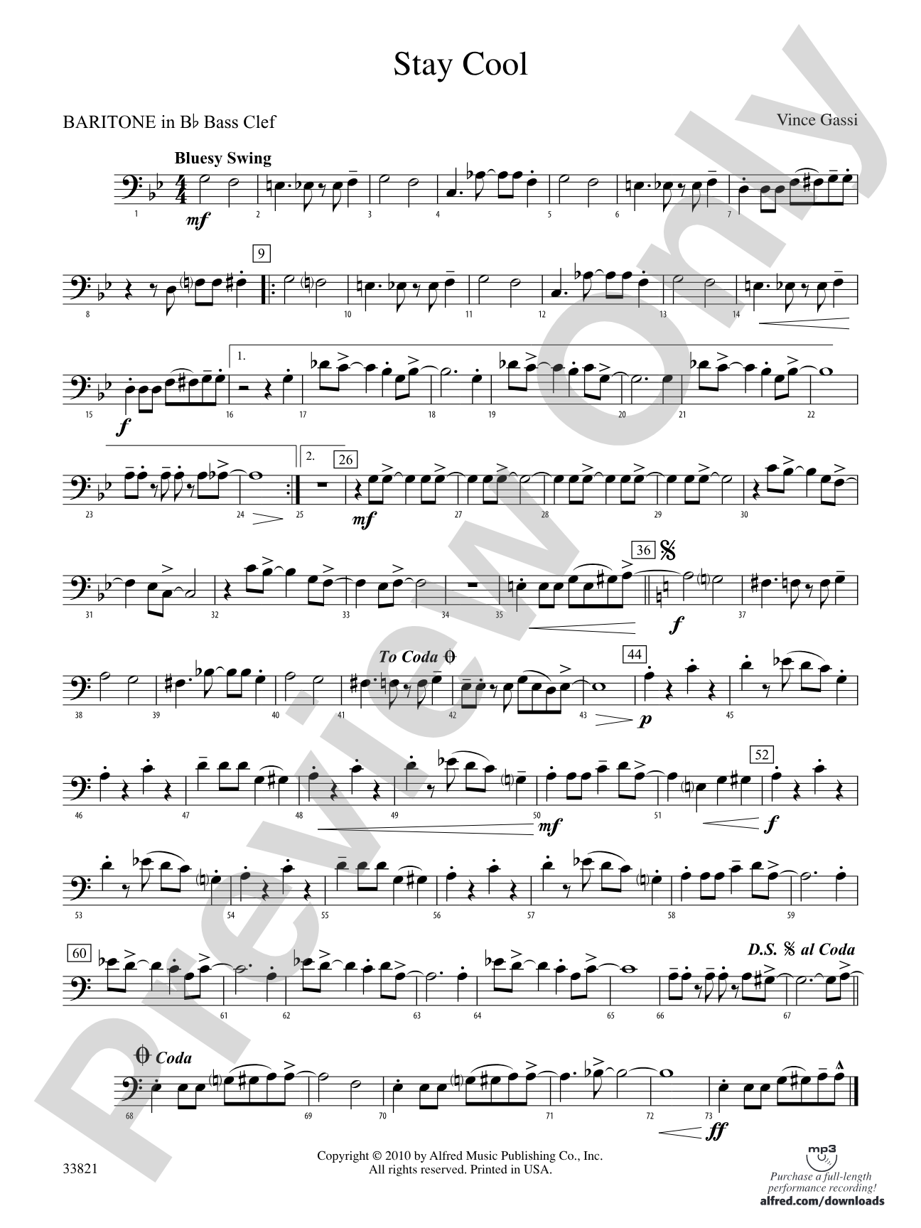 Stay Cool: (wp) B-flat Baritone B.C.