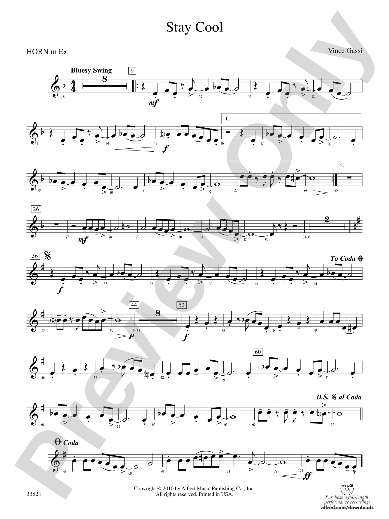 Stay Cool: (wp) 1st Horn in E-flat