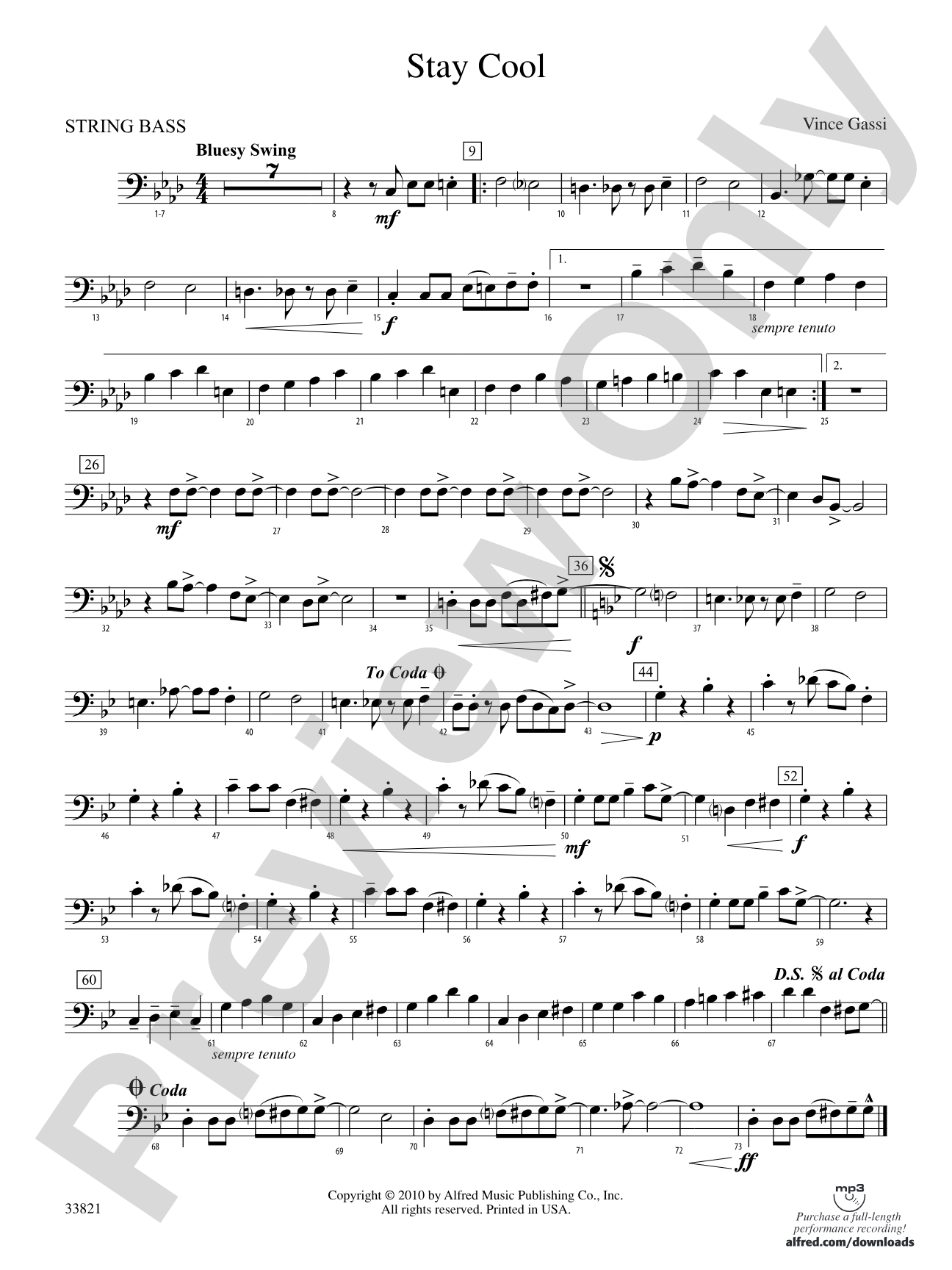 Stay Cool: (wp) String Bass