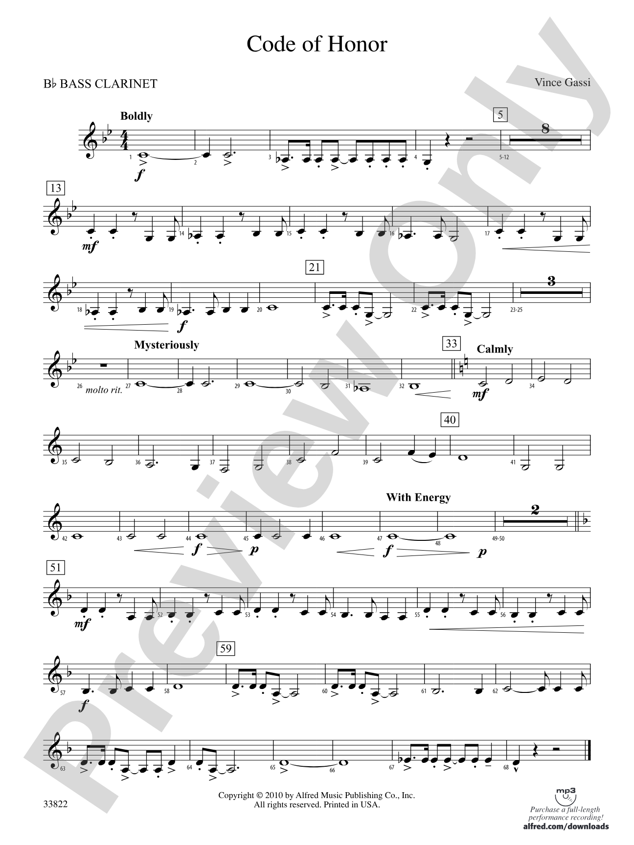 Code of Honor: B-flat Bass Clarinet