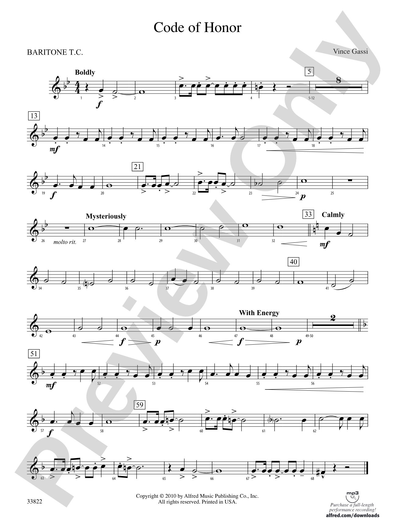 Code of Honor: Baritone T.C.