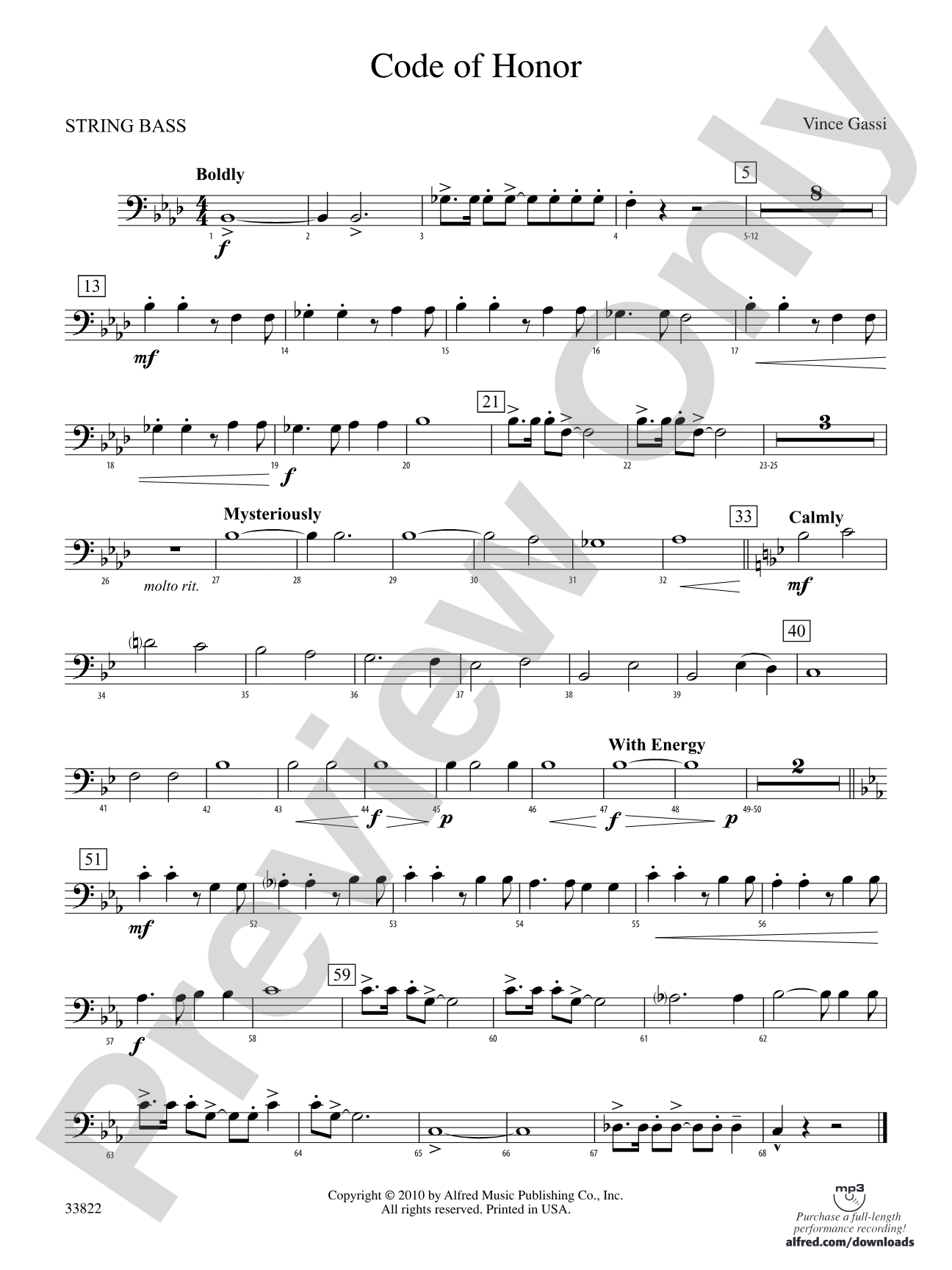 Code of Honor: (wp) String Bass