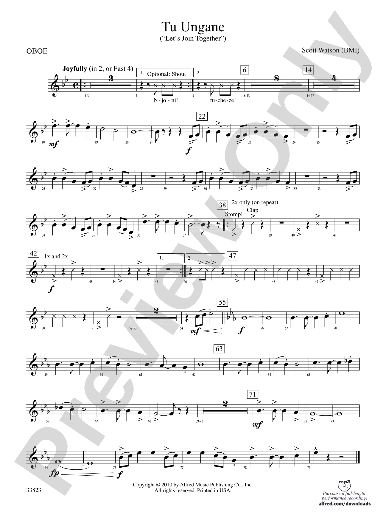 Tu Ungane: Oboe