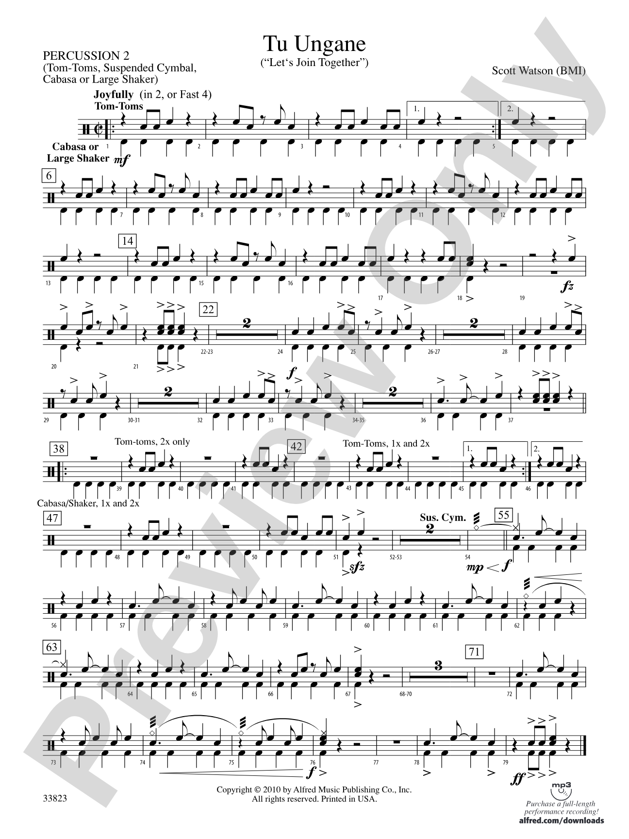 Tu Ungane: 2nd Percussion