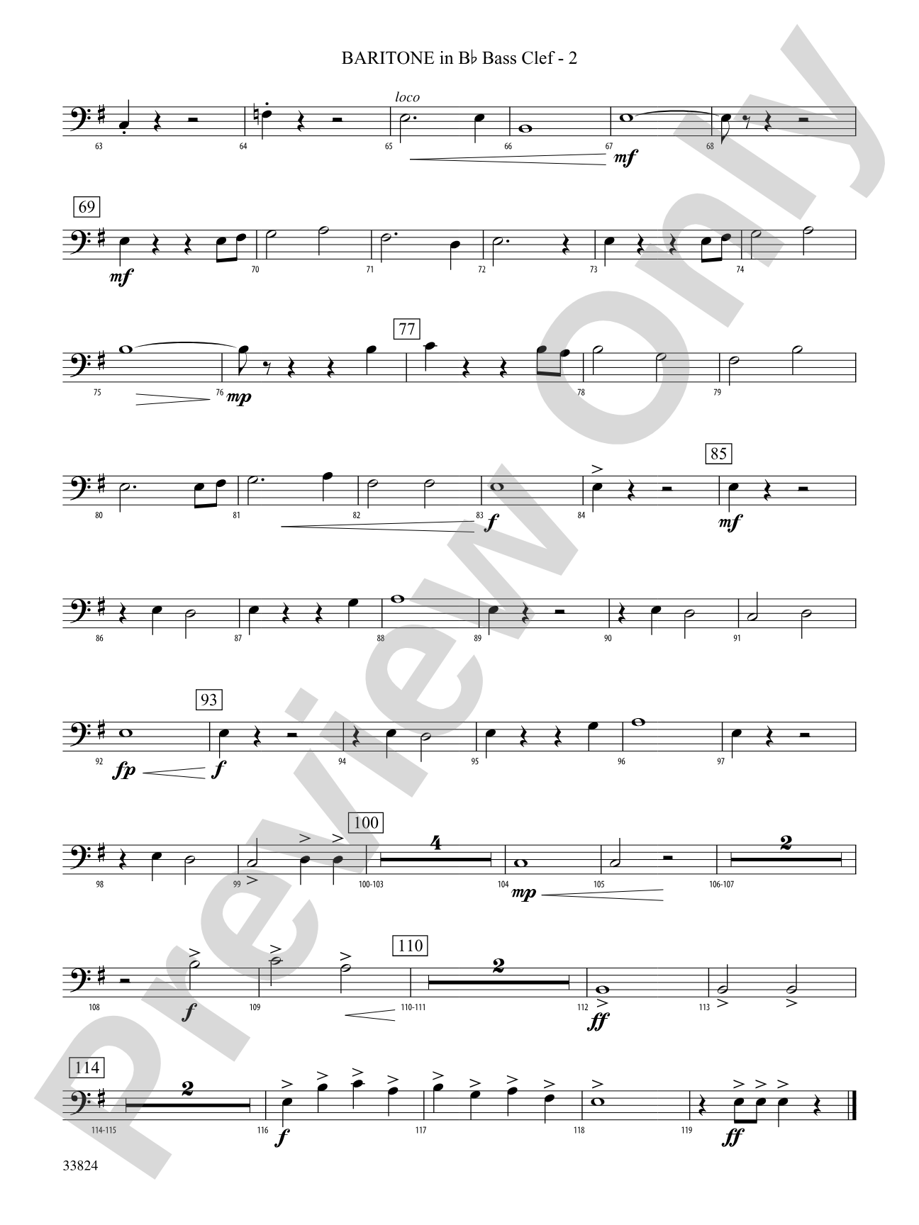 Awake the Iron: (wp) B-flat Baritone B.C.