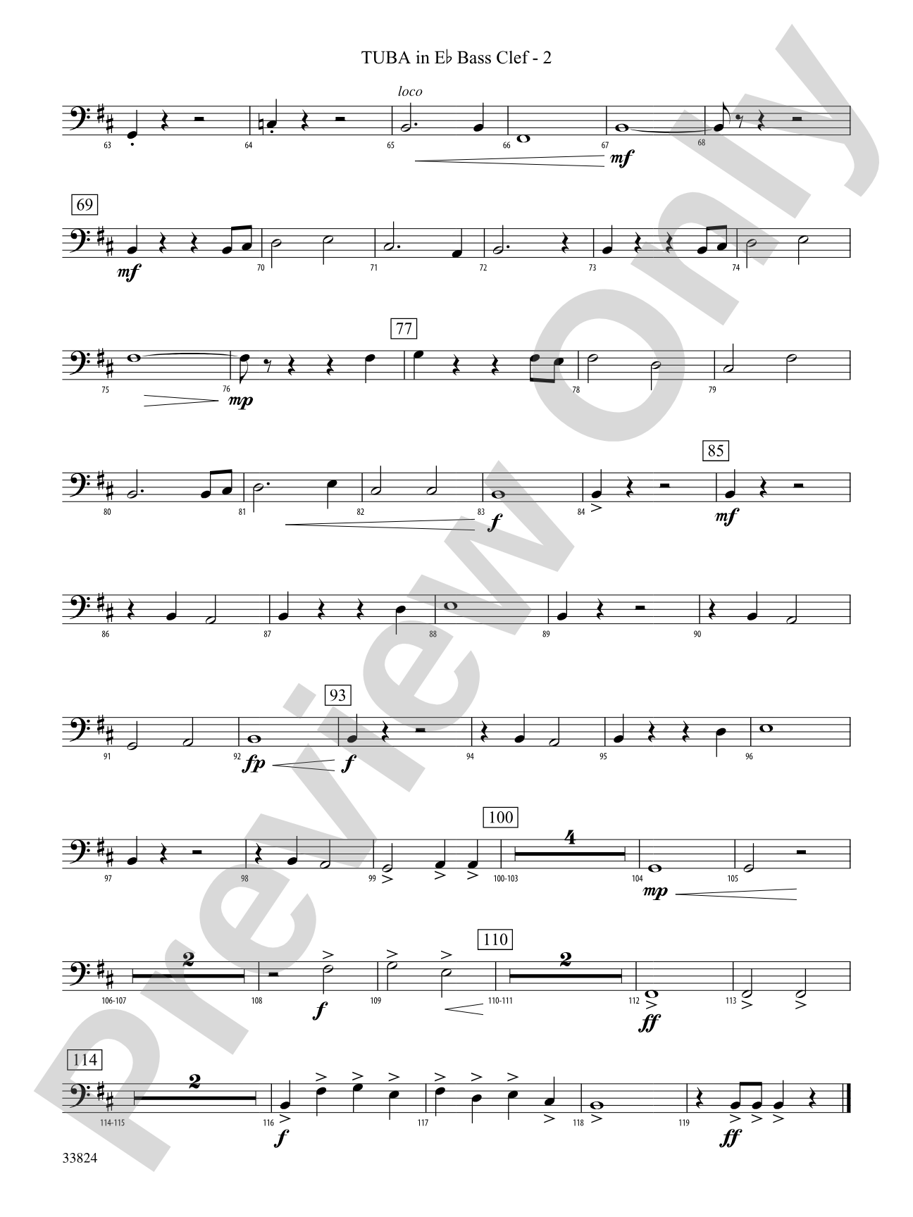 Awake the Iron: (wp) E-flat Tuba B.C.