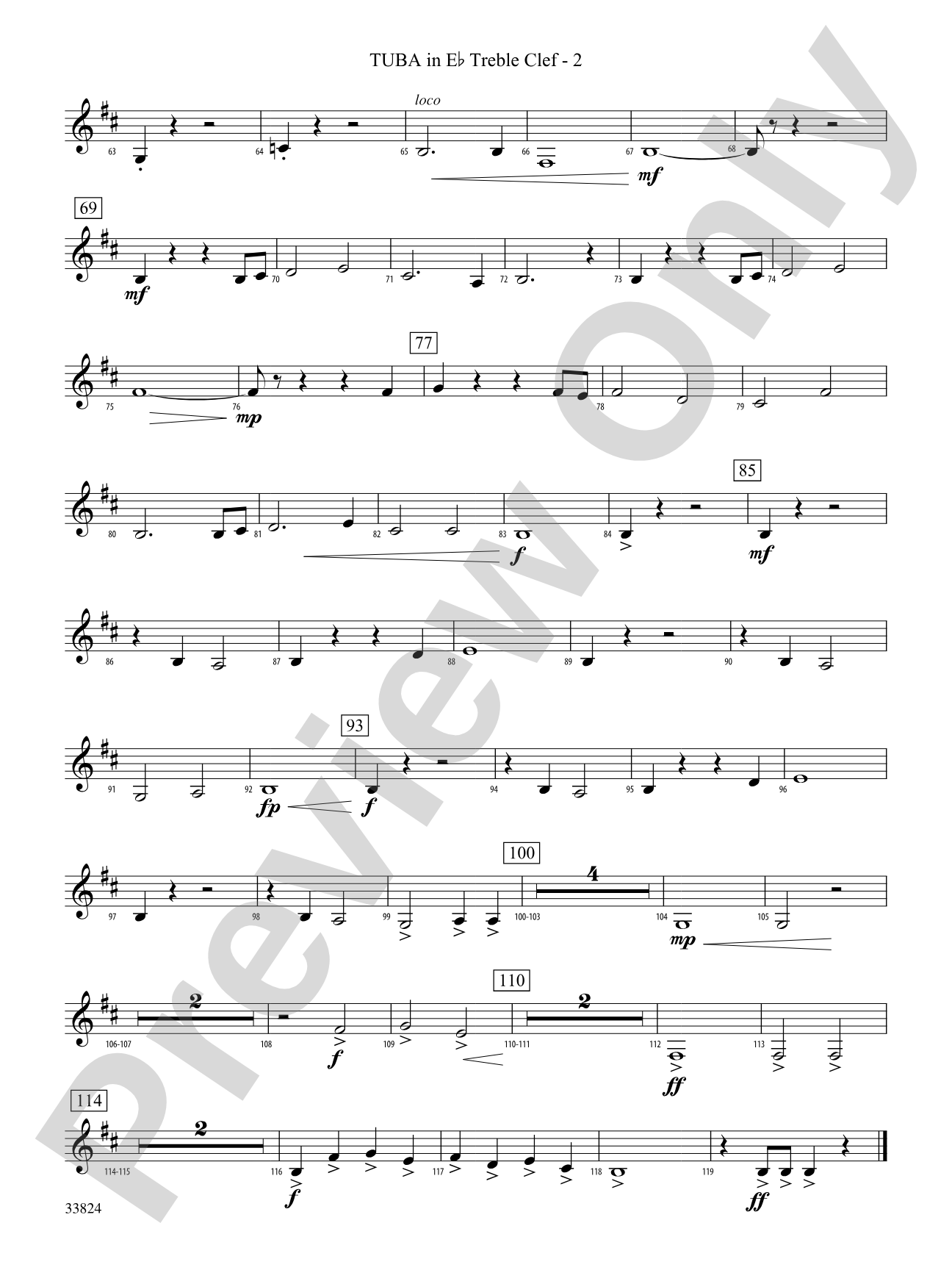 Awake the Iron: (wp) E-flat Tuba T.C.
