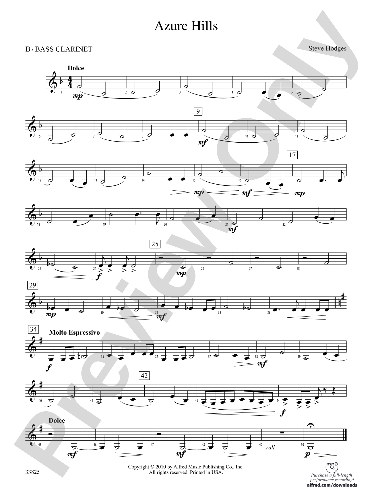 Azure Hills: B-flat Bass Clarinet