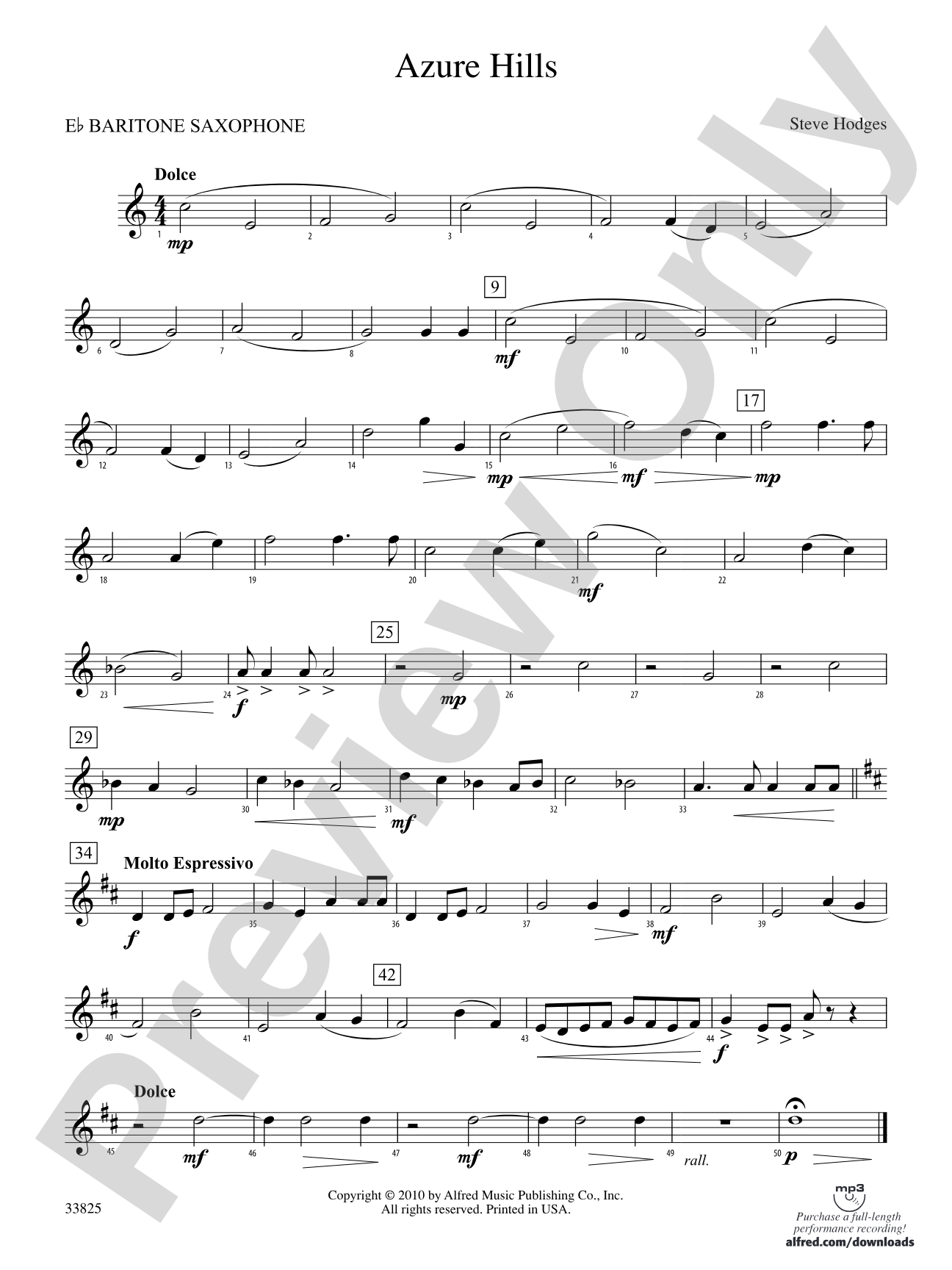 Azure Hills: E-flat Baritone Saxophone