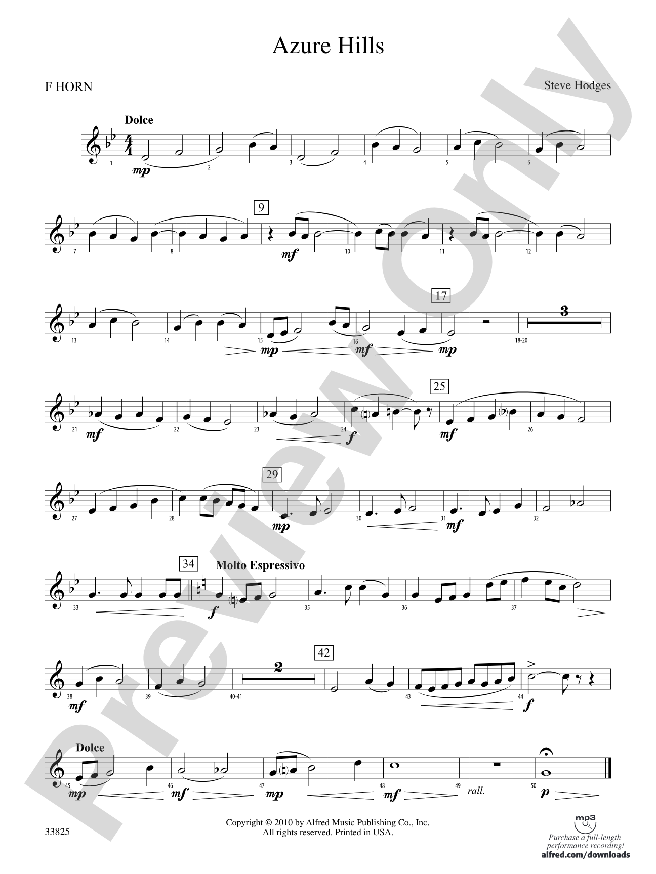Azure Hills: 1st F Horn