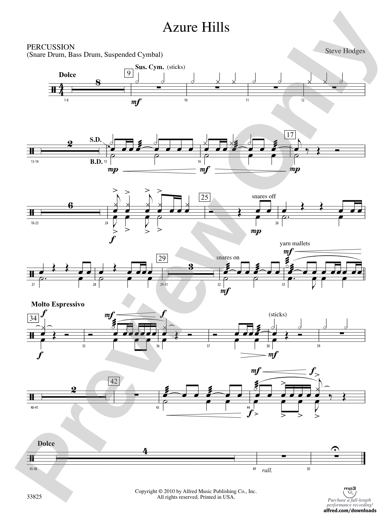 Azure Hills: 1st Percussion