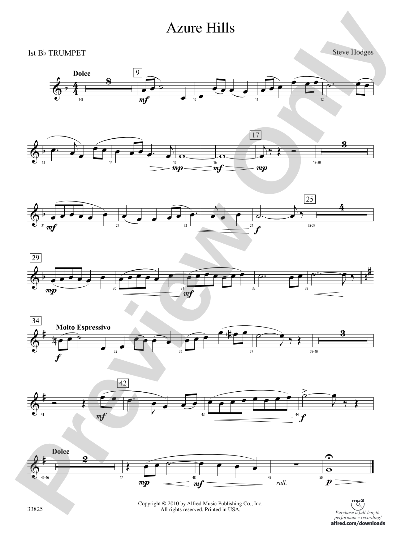Azure Hills: 1st B-flat Trumpet