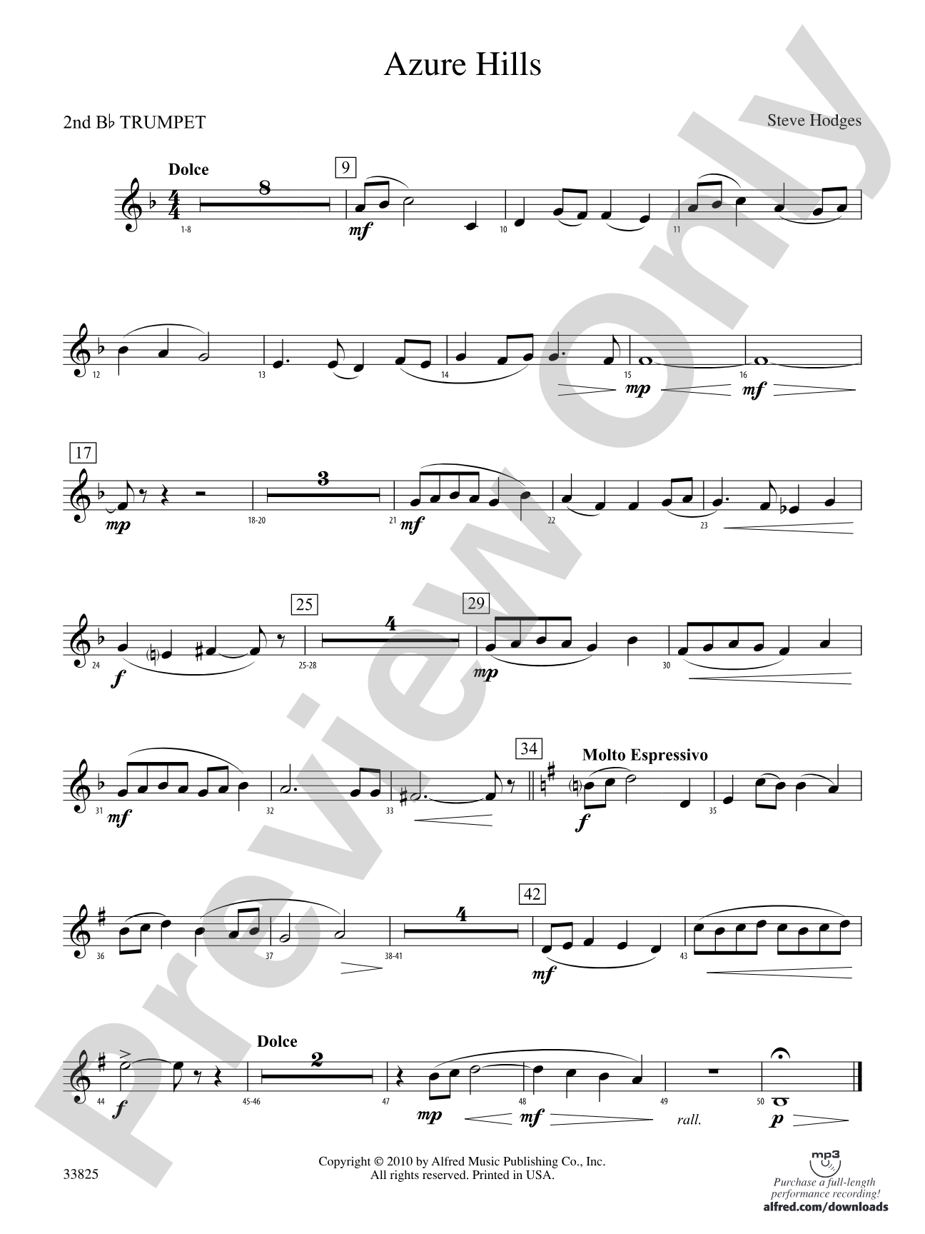 Azure Hills: 2nd B-flat Trumpet