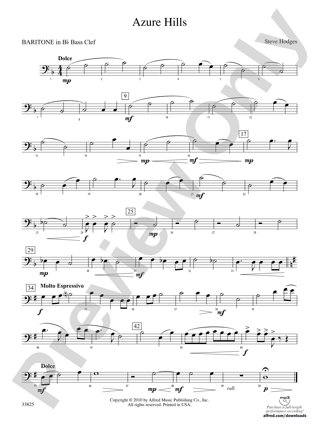 Azure Hills: (wp) B-flat Baritone B.C.