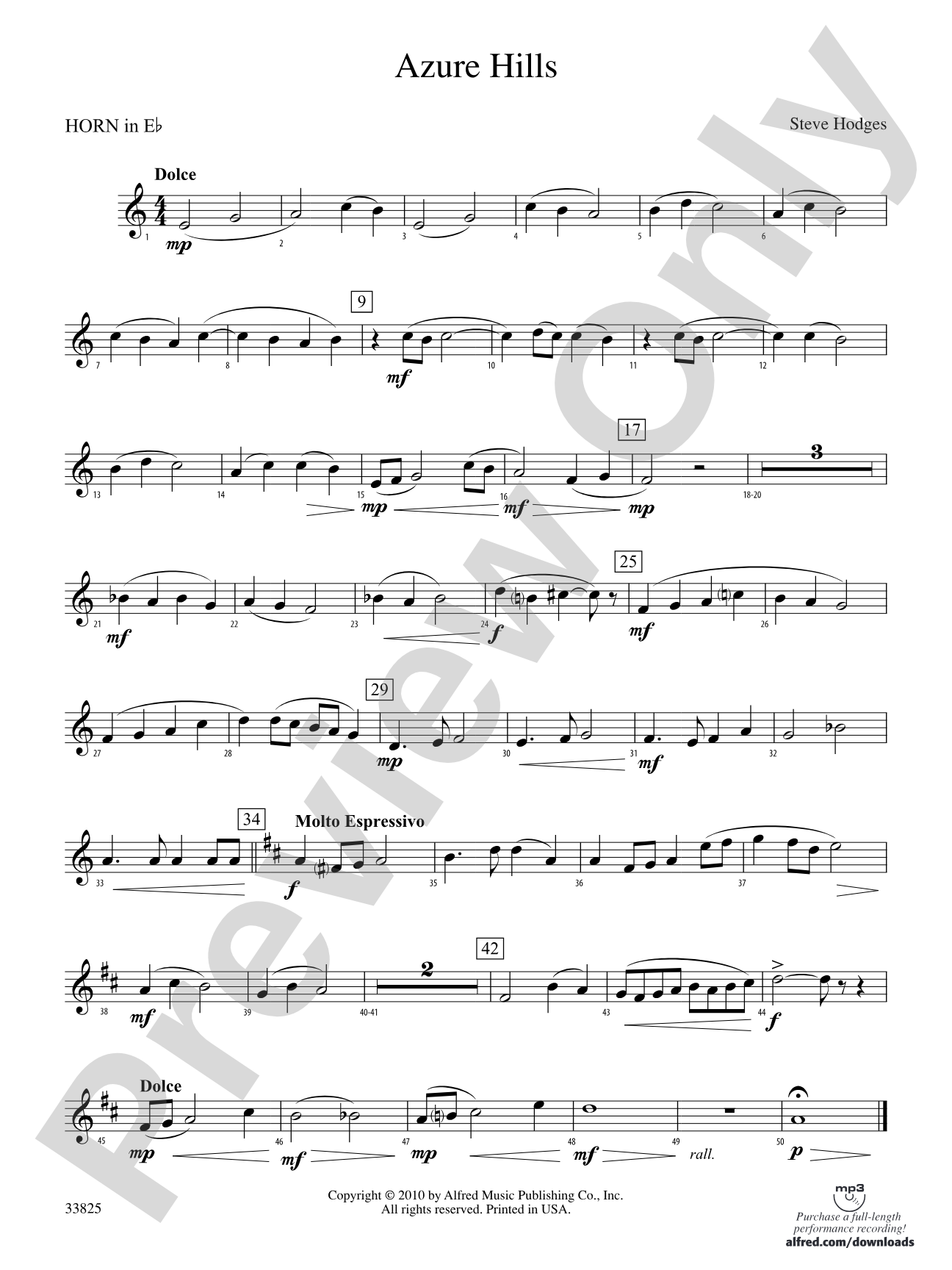 Azure Hills: (wp) 1st Horn in E-flat