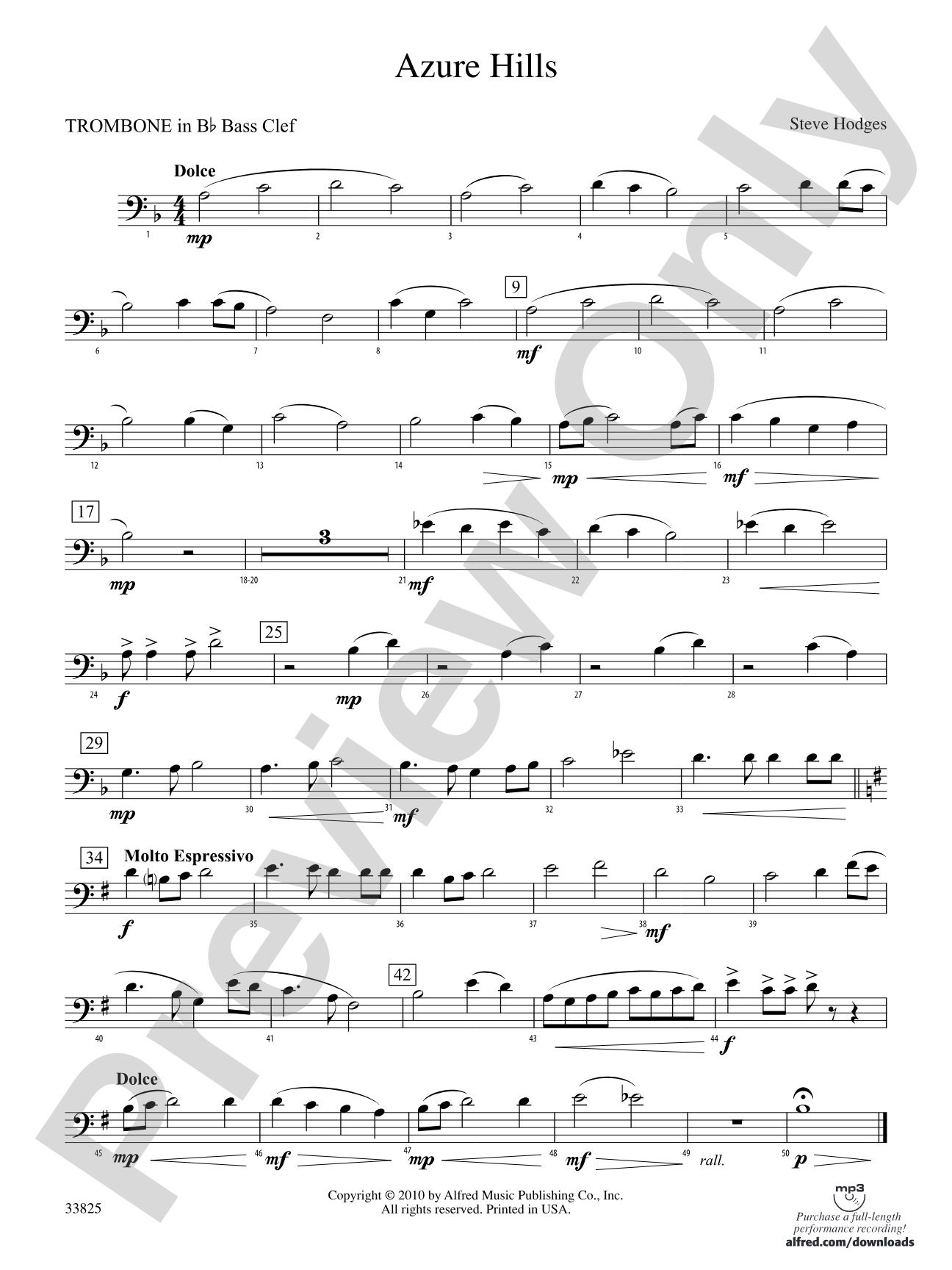Azure Hills: (wp) 1st B-flat Trombone B.C.
