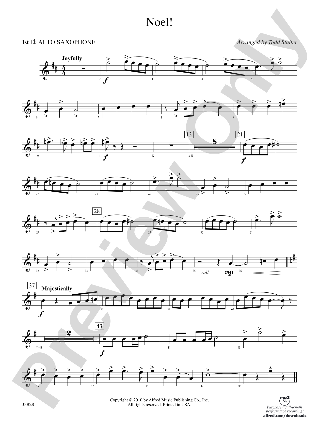 Noel!: E-flat Alto Saxophone