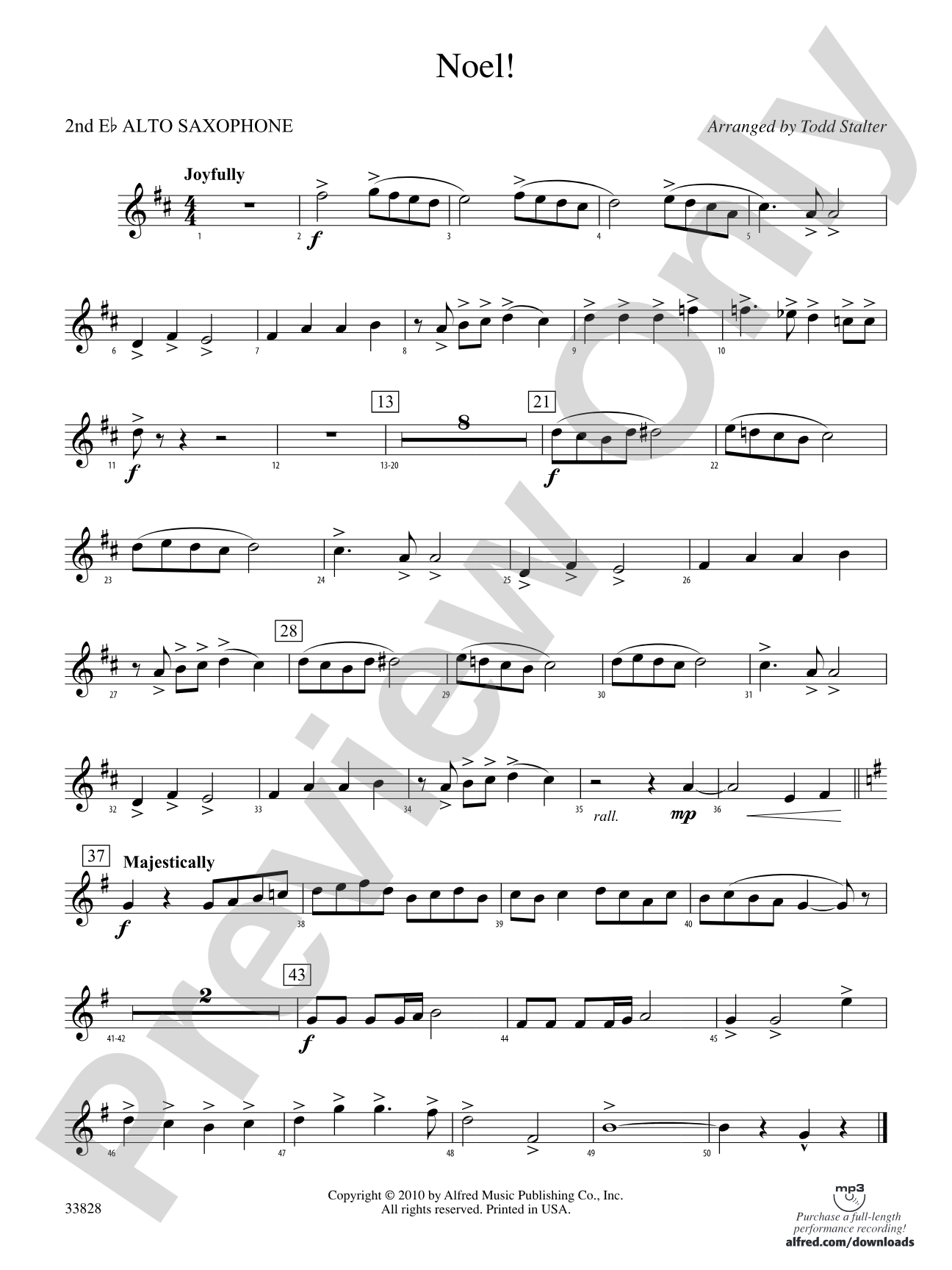 Noel!: 2nd E-flat Alto Saxophone