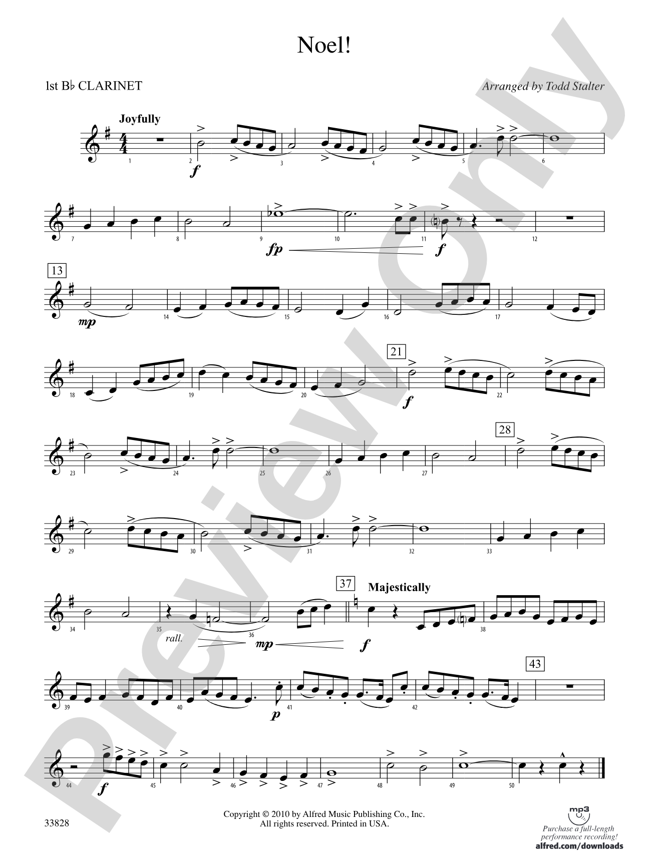Noel!: 1st B-flat Clarinet