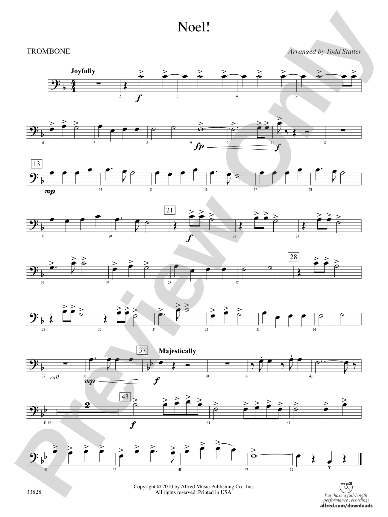Noel!: 1st Trombone