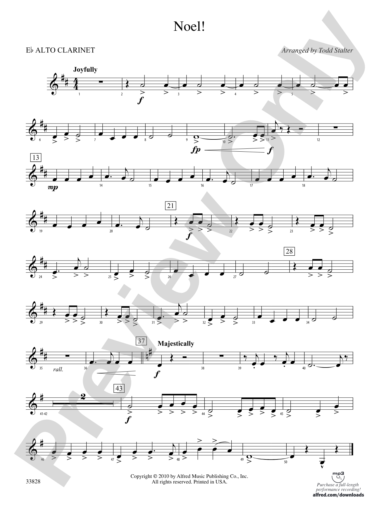 Noel!: (wp) E-flat Alto Clarinet
