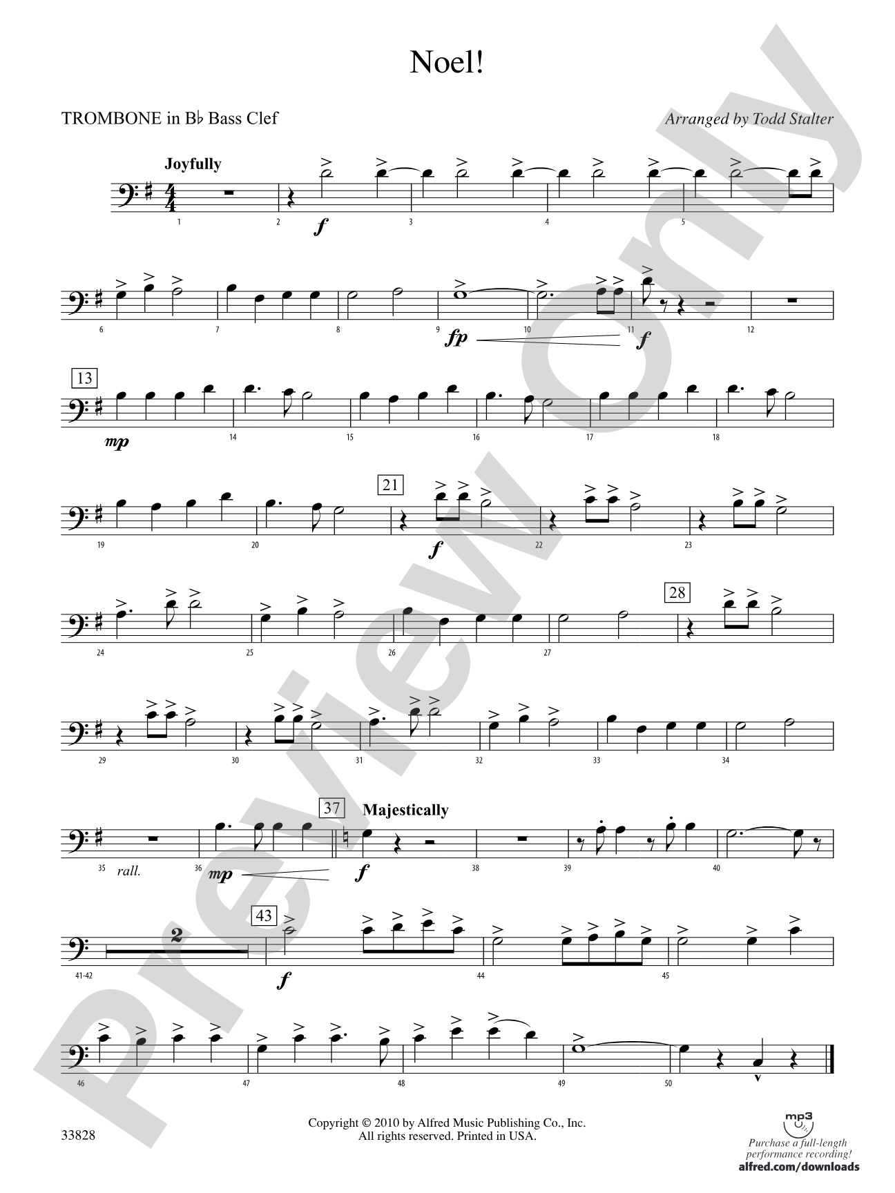 Noel!: (wp) 1st B-flat Trombone B.C.