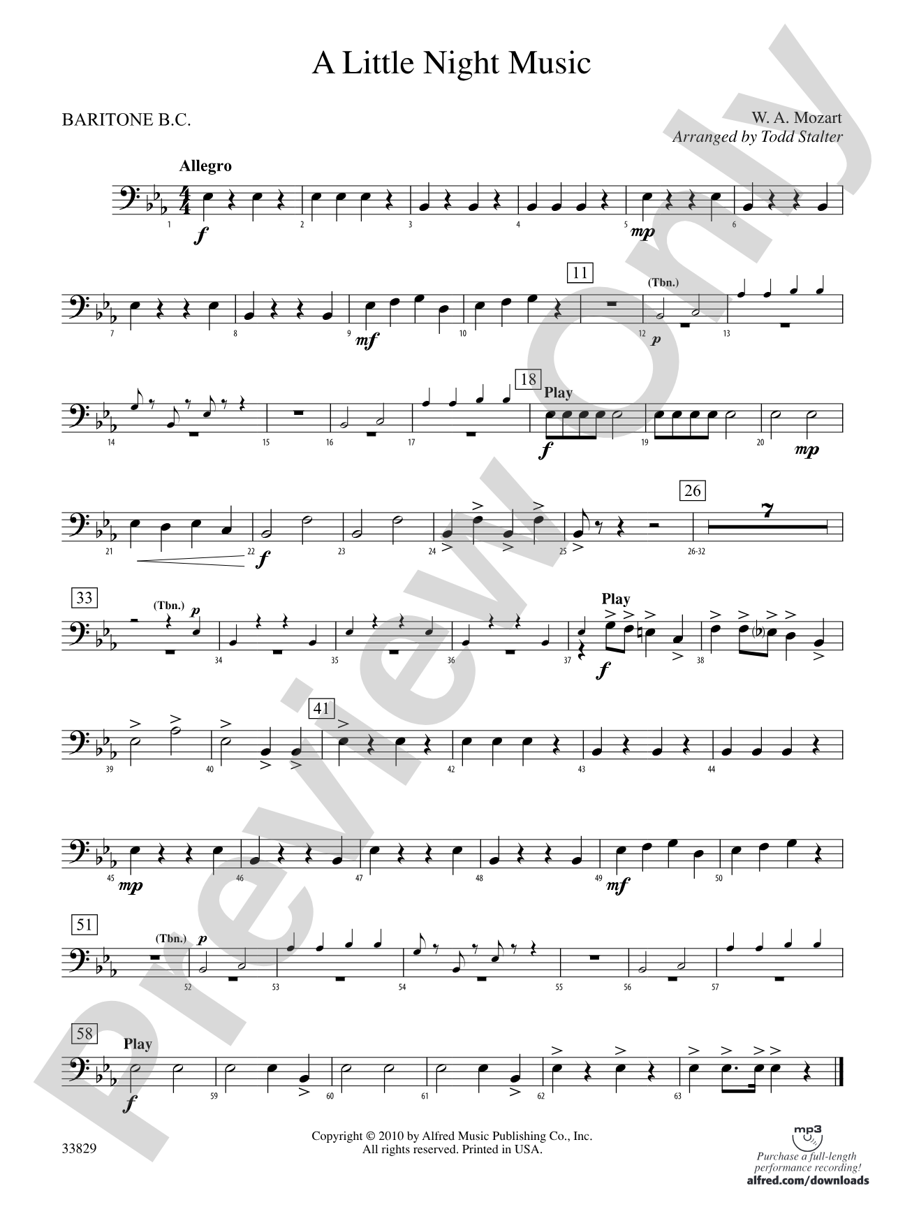 A Little Night Music: Baritone B.C.