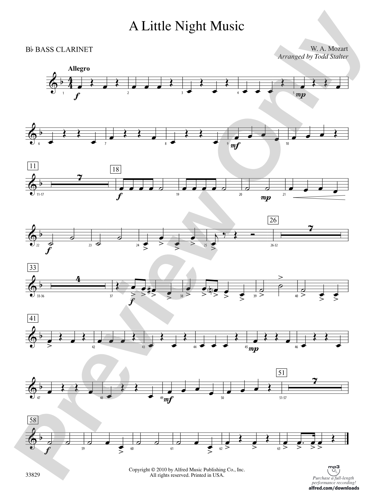 A Little Night Music: B-flat Bass Clarinet