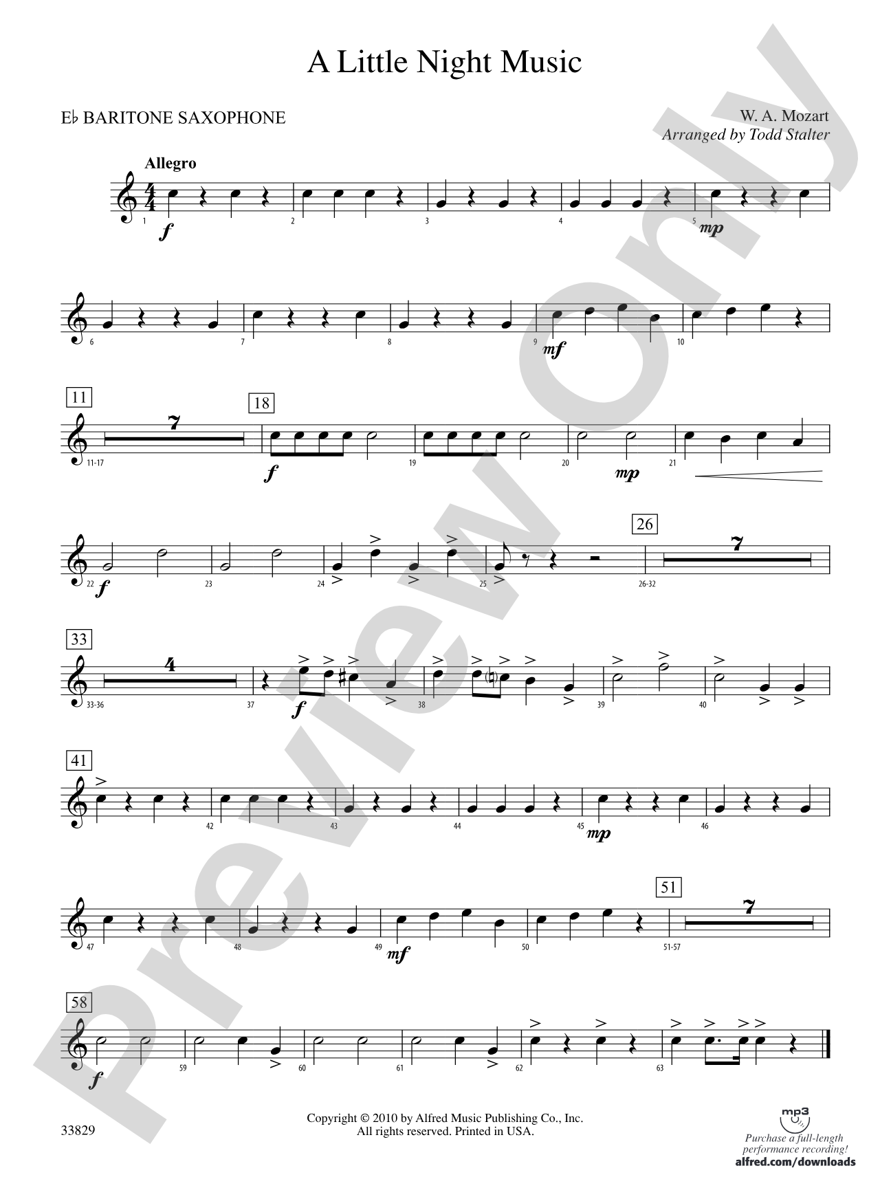 A Little Night Music: E-flat Baritone Saxophone