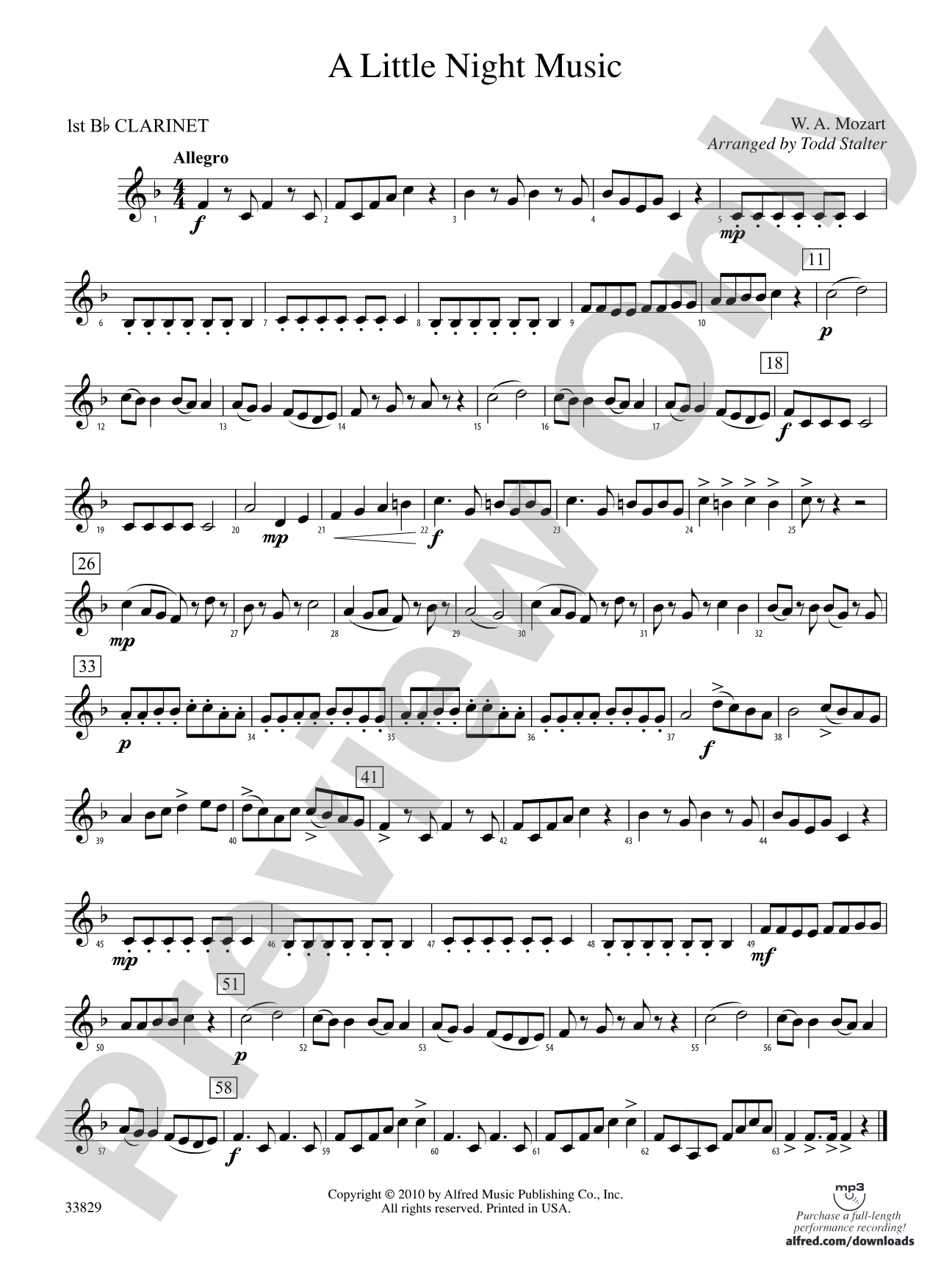 A Little Night Music: 1st B-flat Clarinet