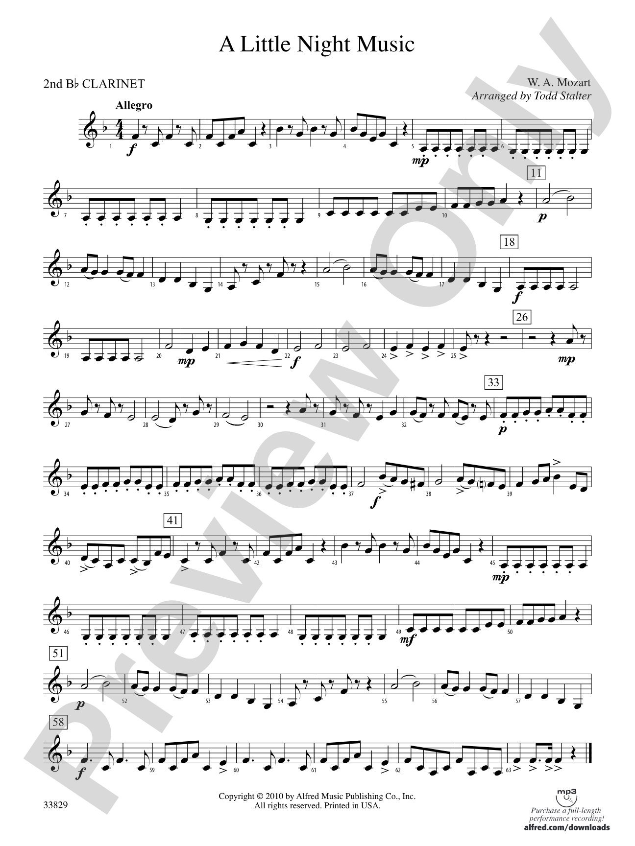 A Little Night Music: 2nd B-flat Clarinet