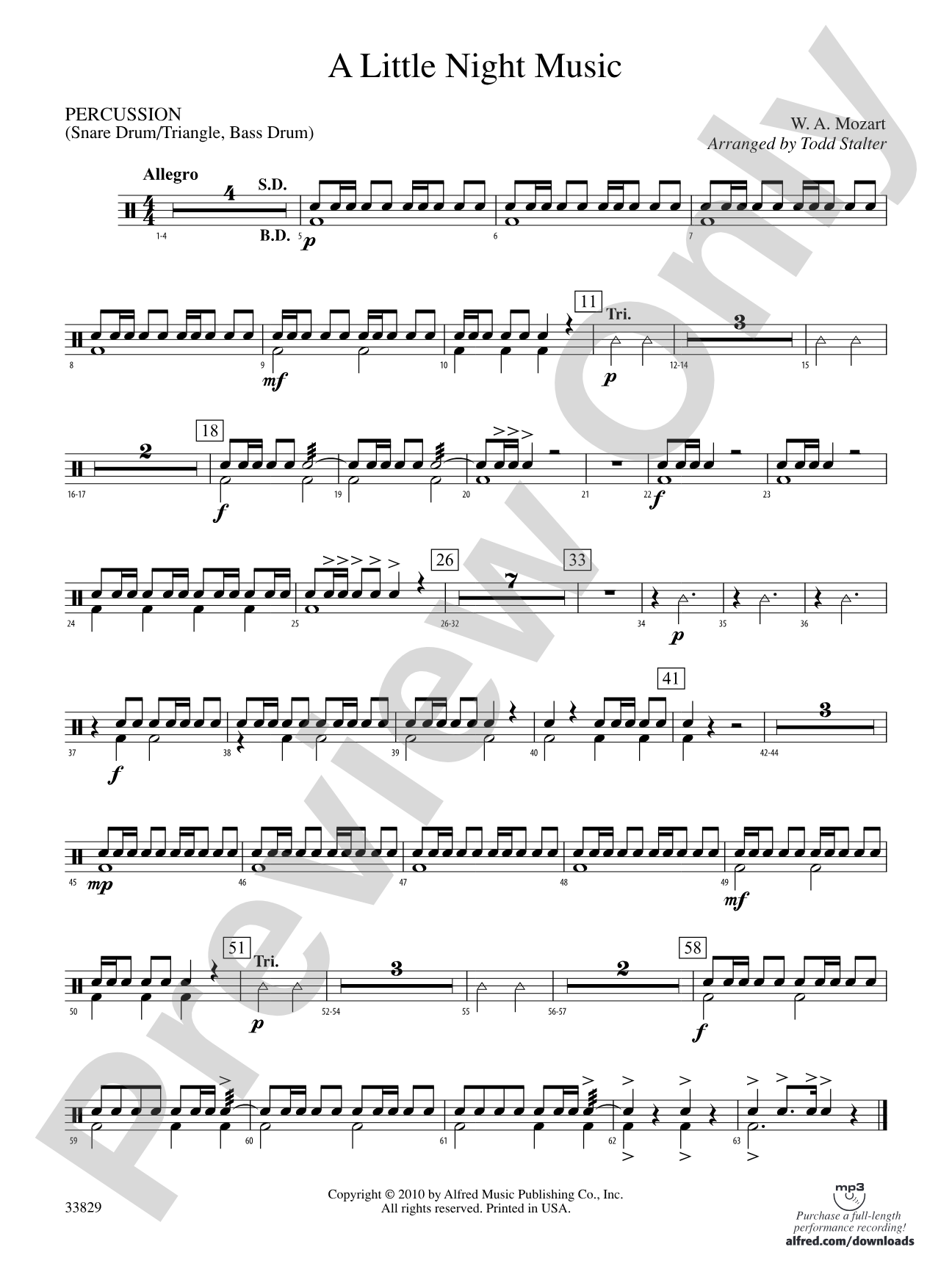 A Little Night Music: 1st Percussion