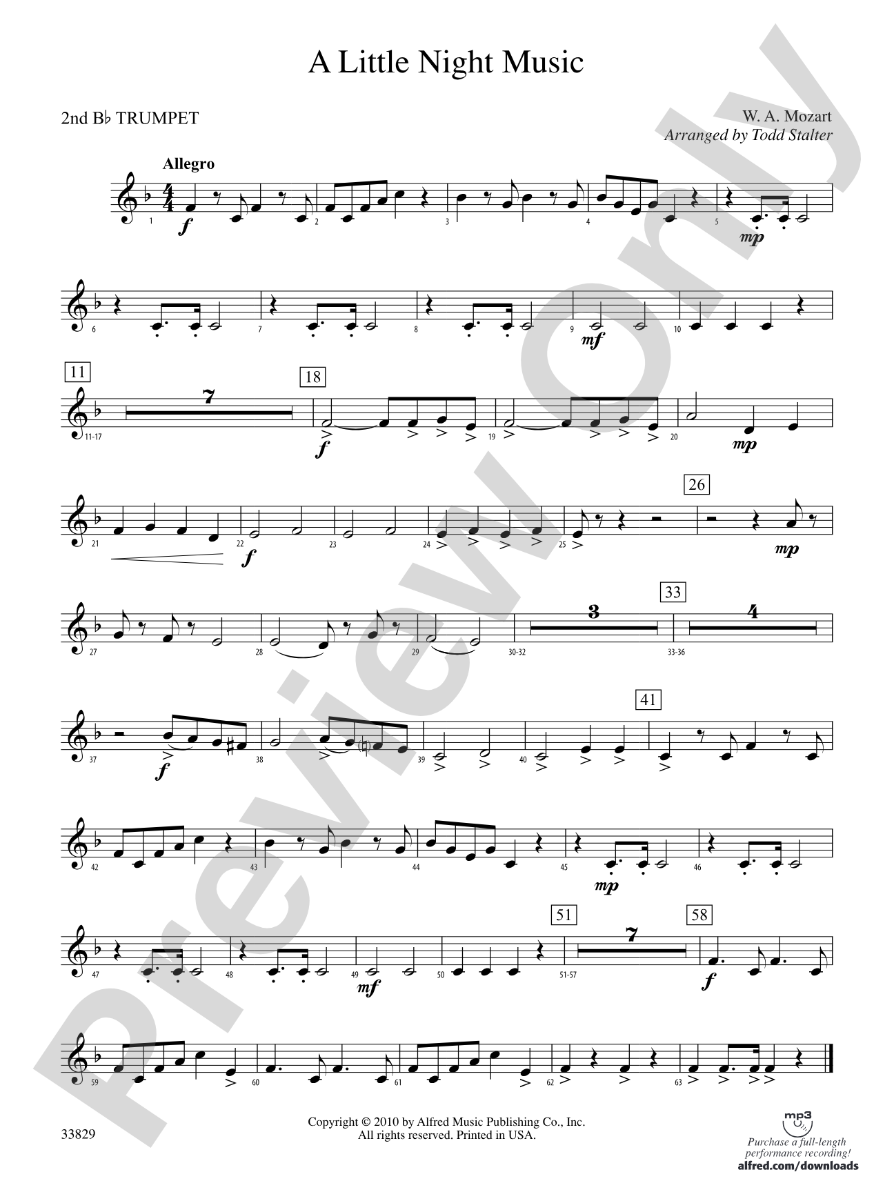 A Little Night Music: 2nd B-flat Trumpet