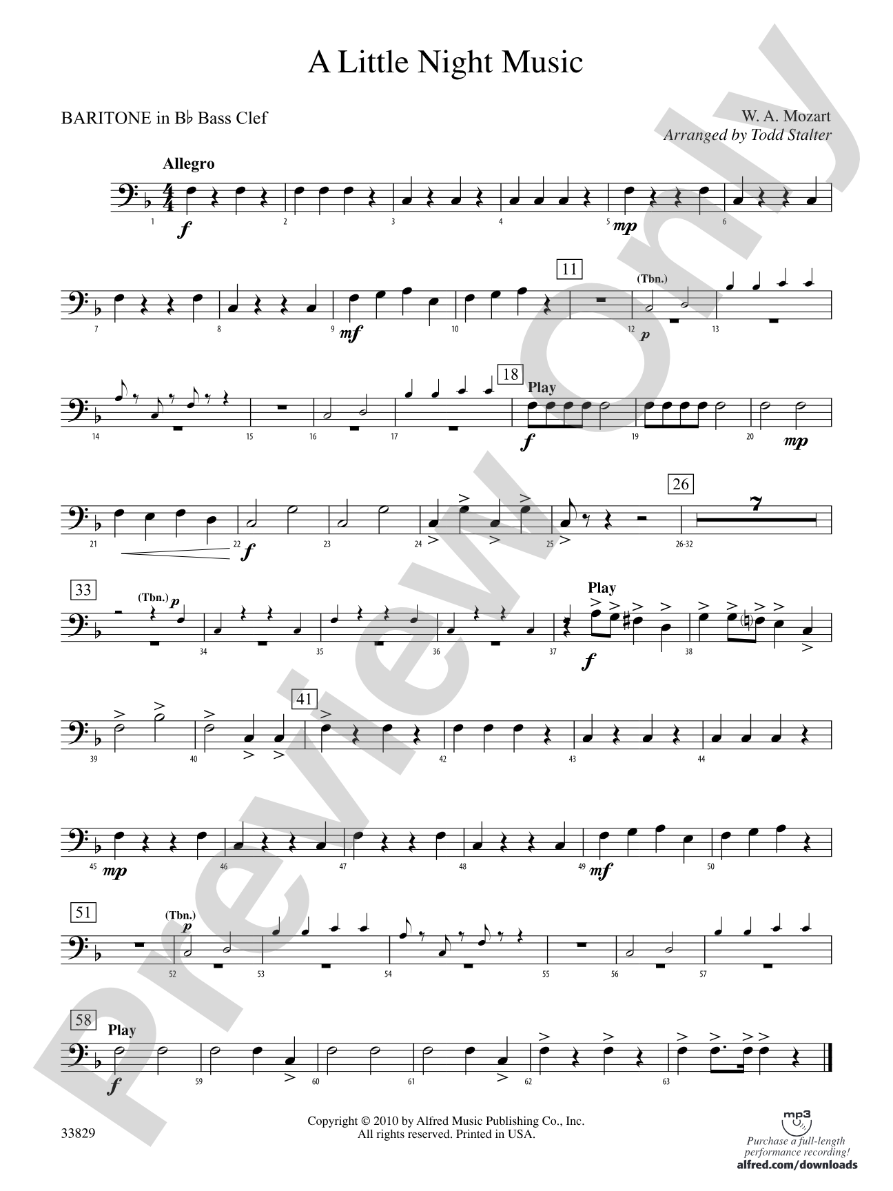 A Little Night Music: (wp) B-flat Baritone B.C.