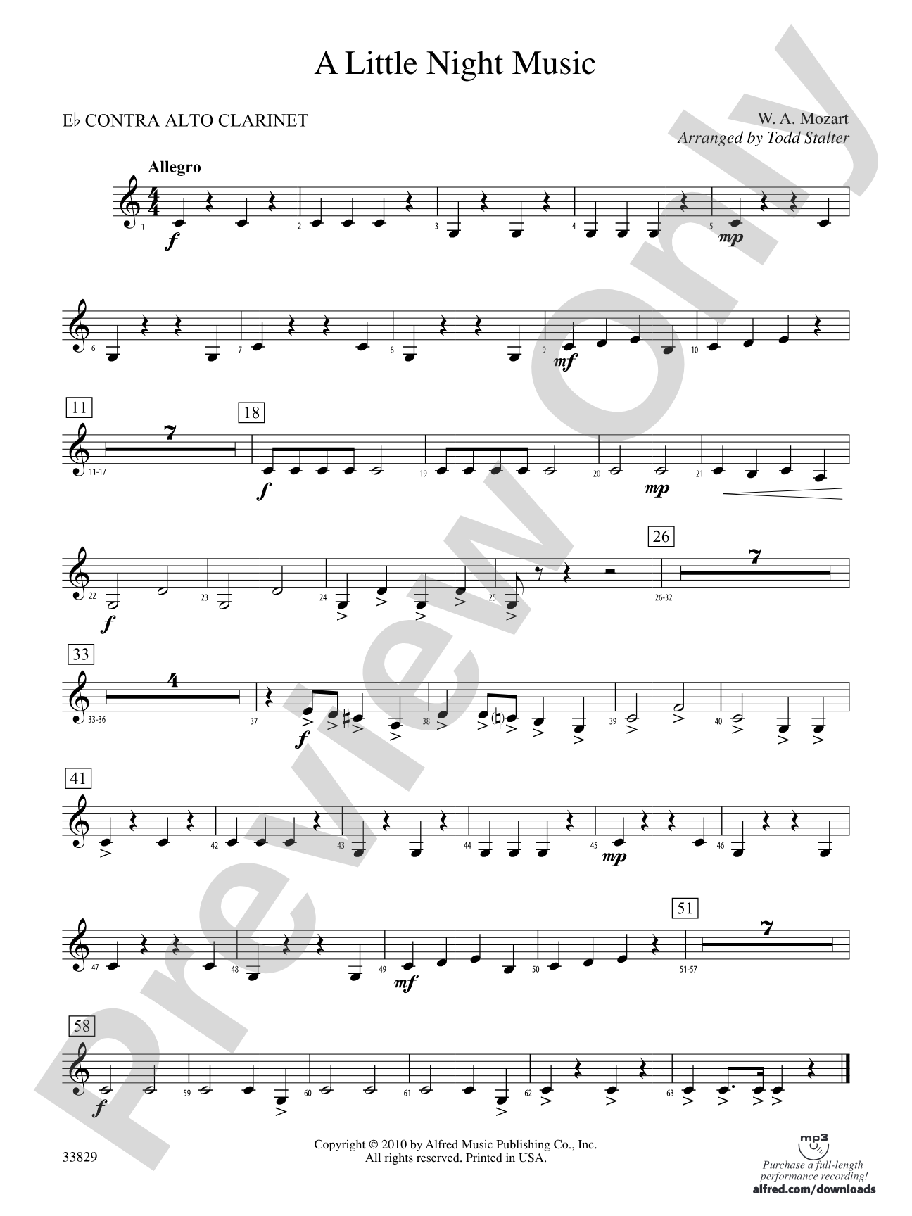 A Little Night Music: (wp) E-flat Contrabass Clarinet