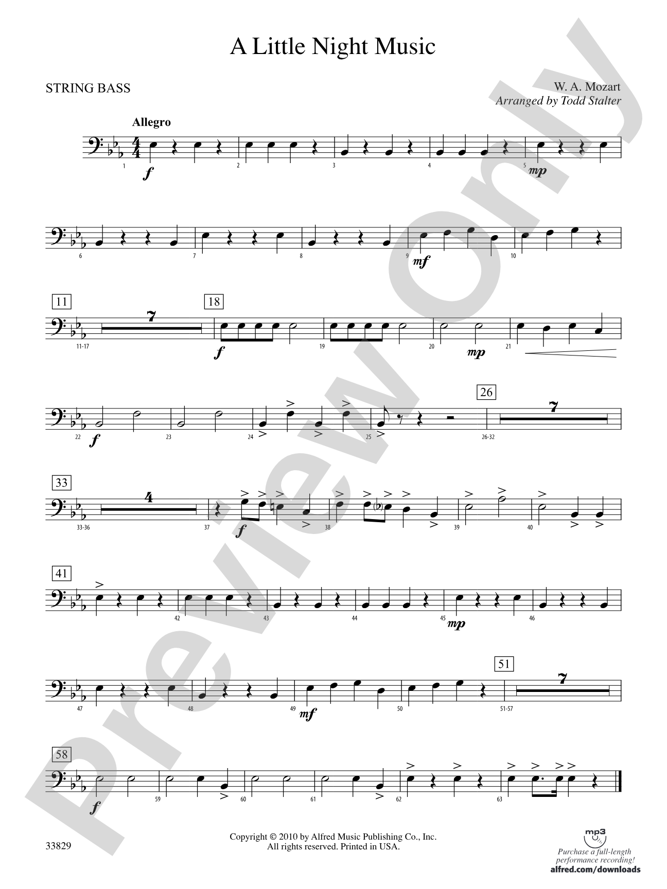 A Little Night Music: (wp) String Bass