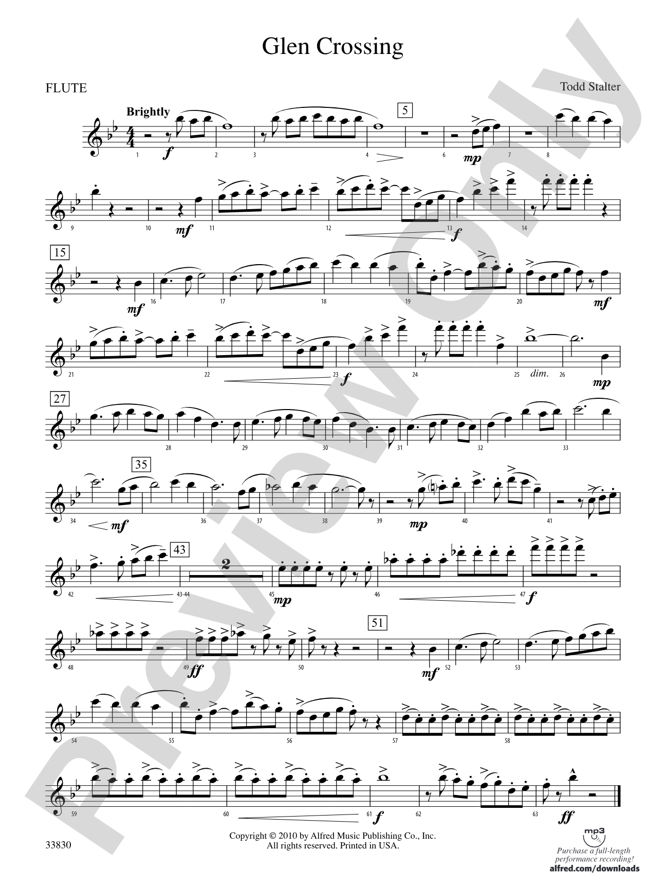 Glen Crossing: Flute