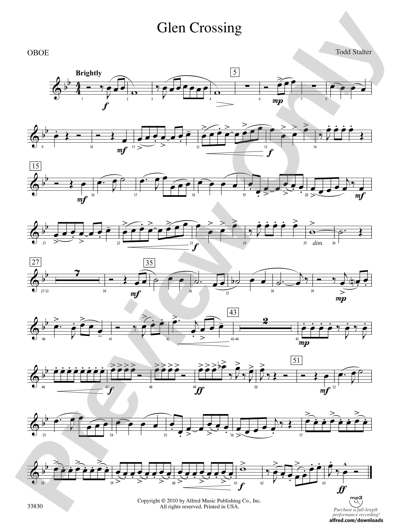 Glen Crossing: Oboe