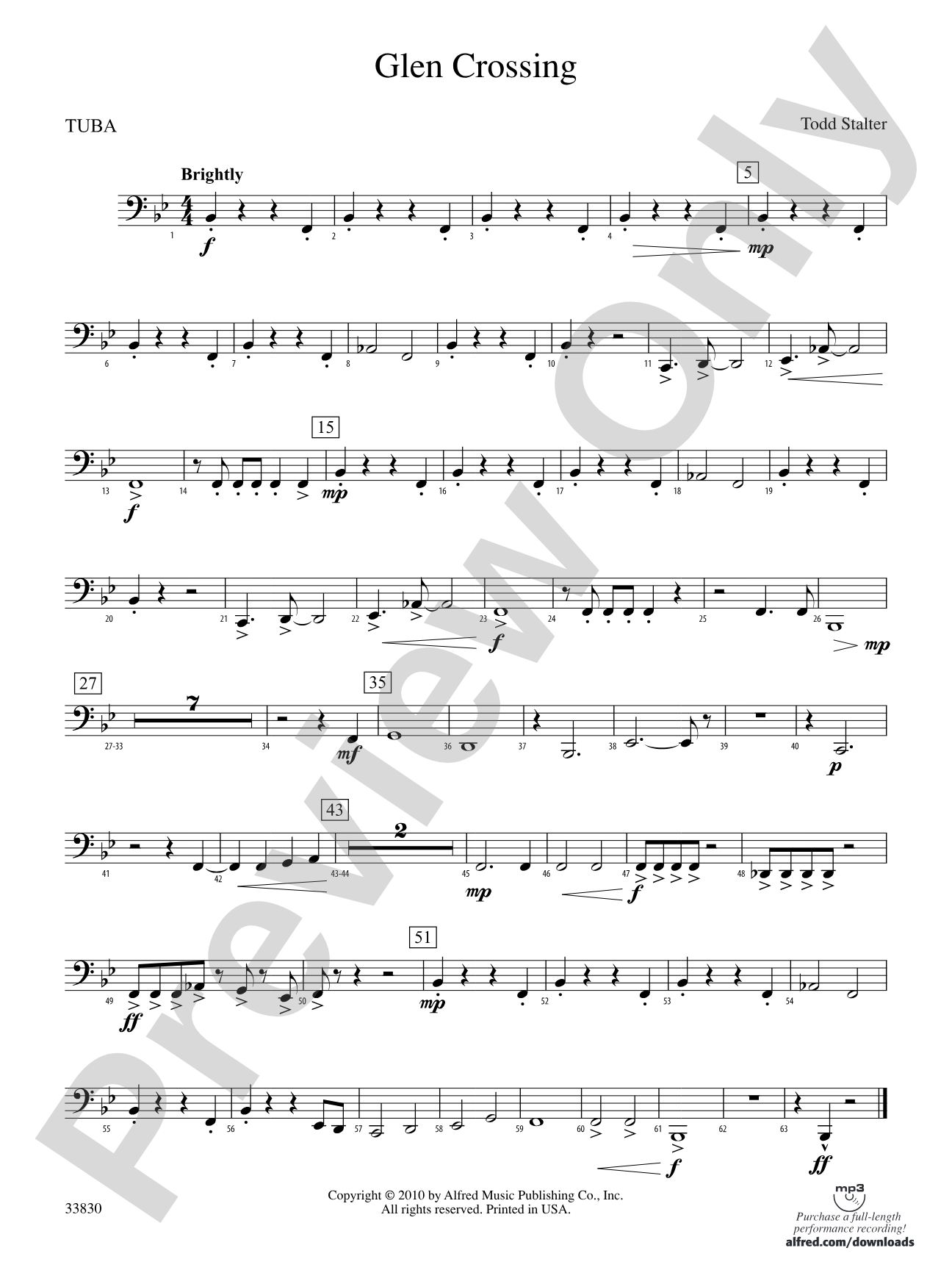 Glen Crossing: Tuba