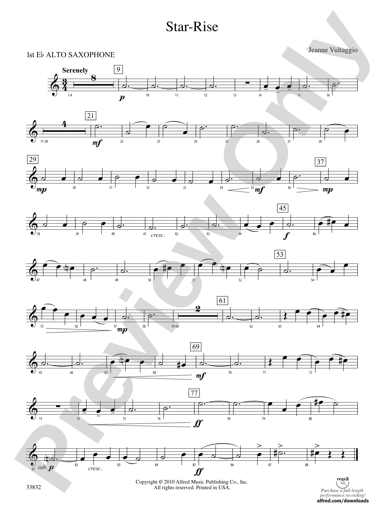 Star-Rise: E-flat Alto Saxophone