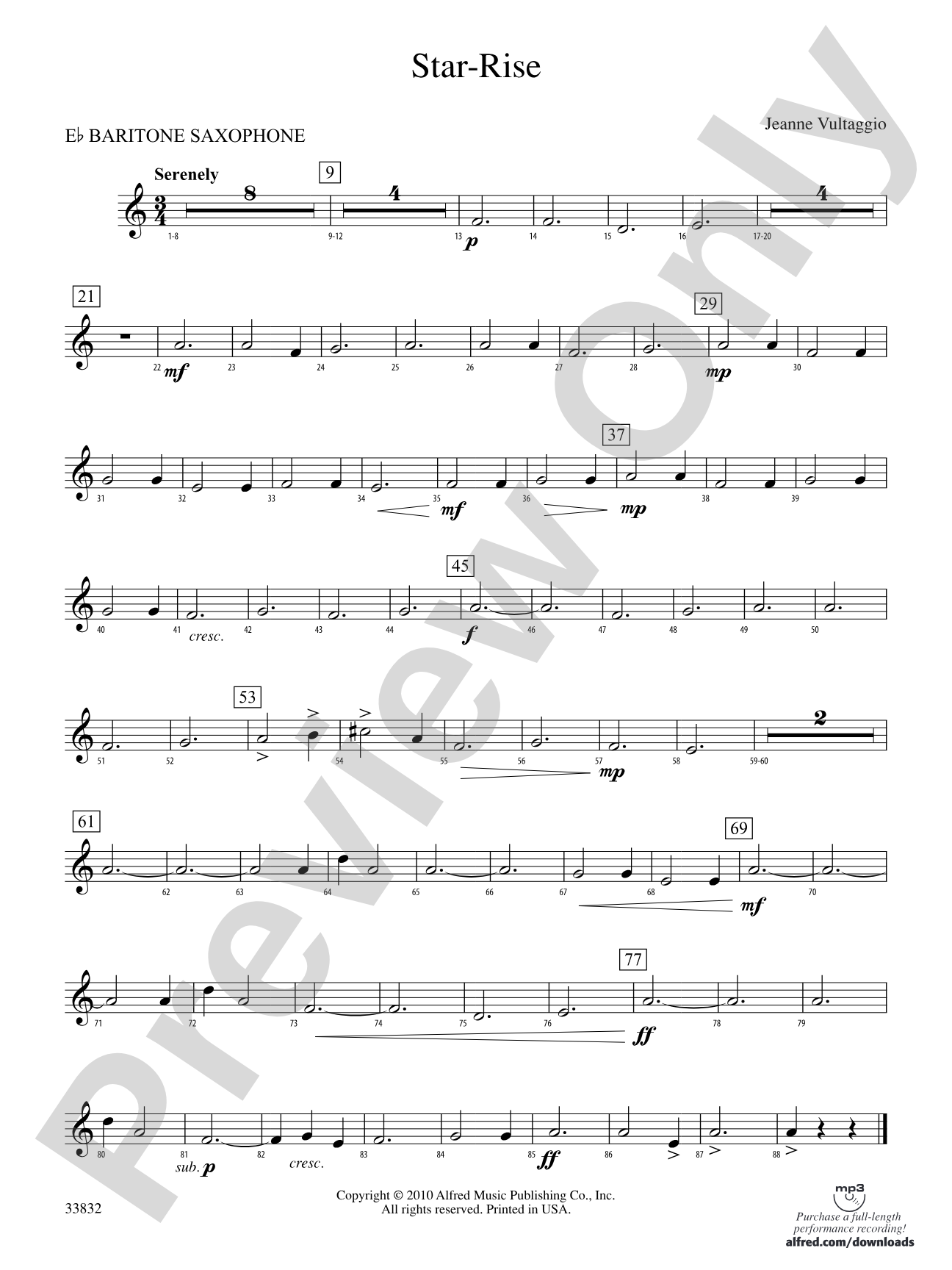 Star-Rise: E-flat Baritone Saxophone