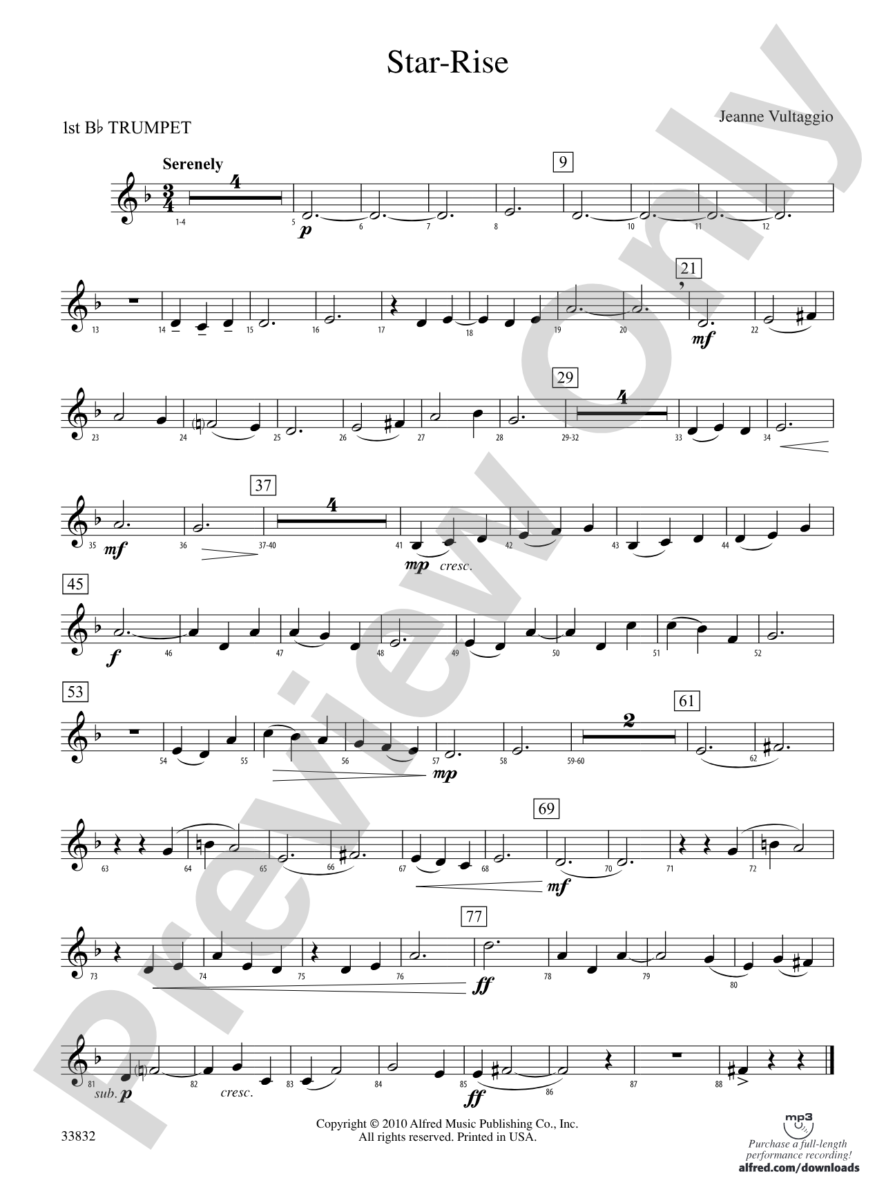 Star-Rise: 1st B-flat Trumpet