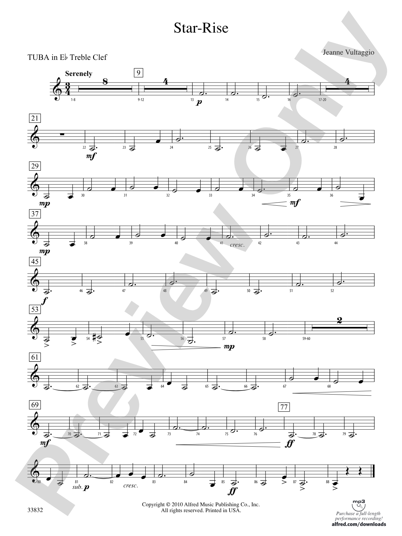 Star-Rise: (wp) E-flat Tuba T.C.