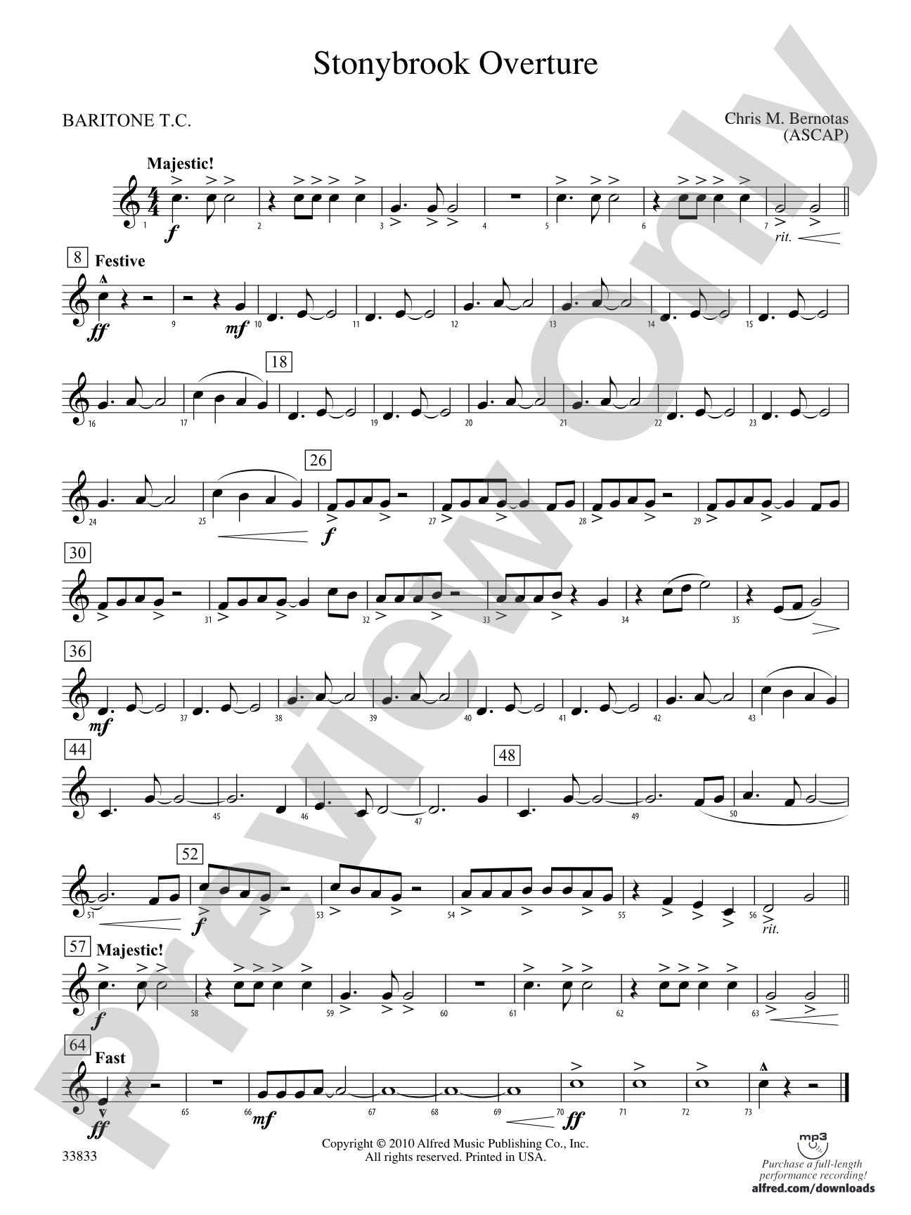 Stonybrook Overture: Baritone T.C.