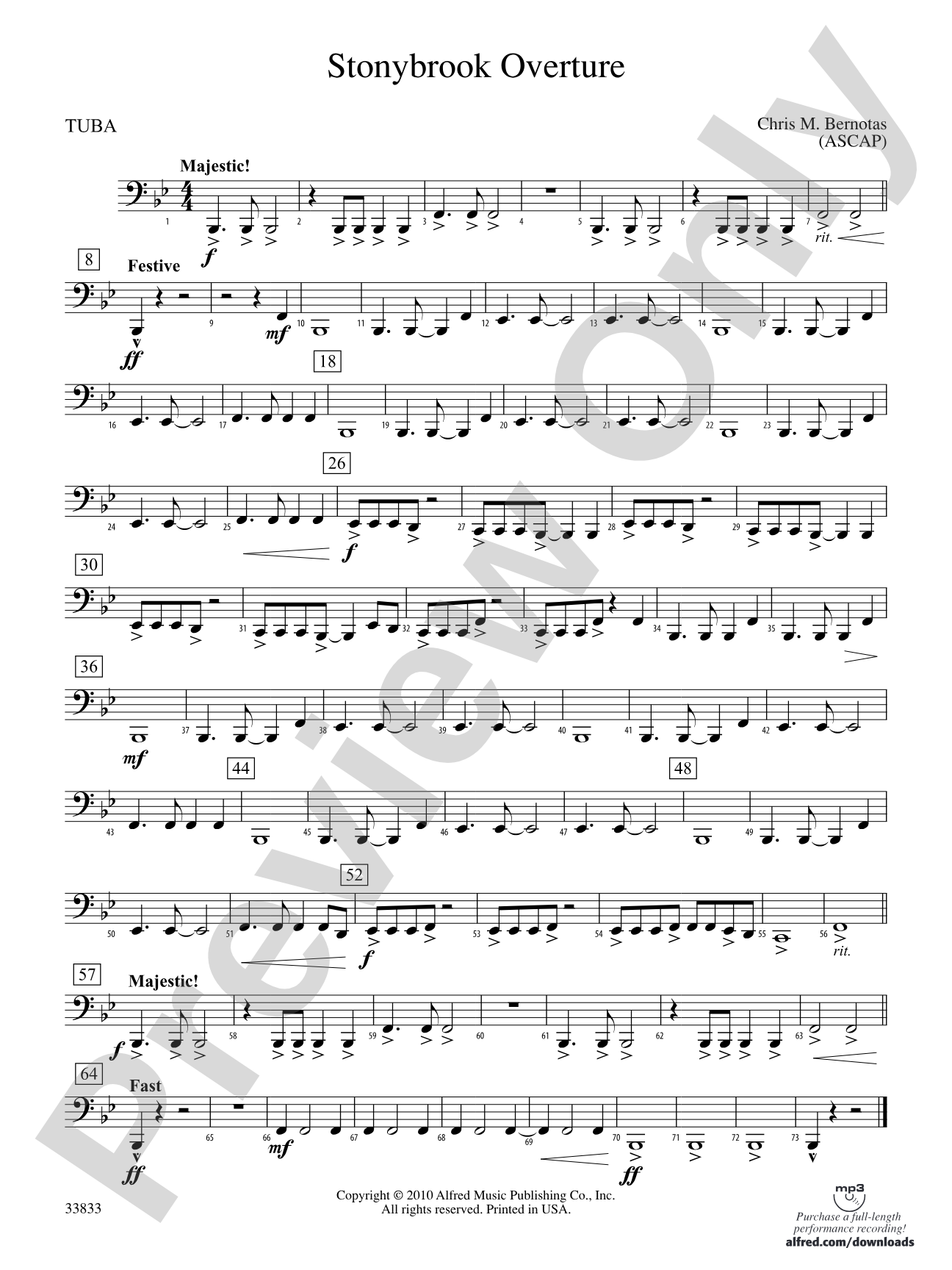 Stonybrook Overture: Tuba